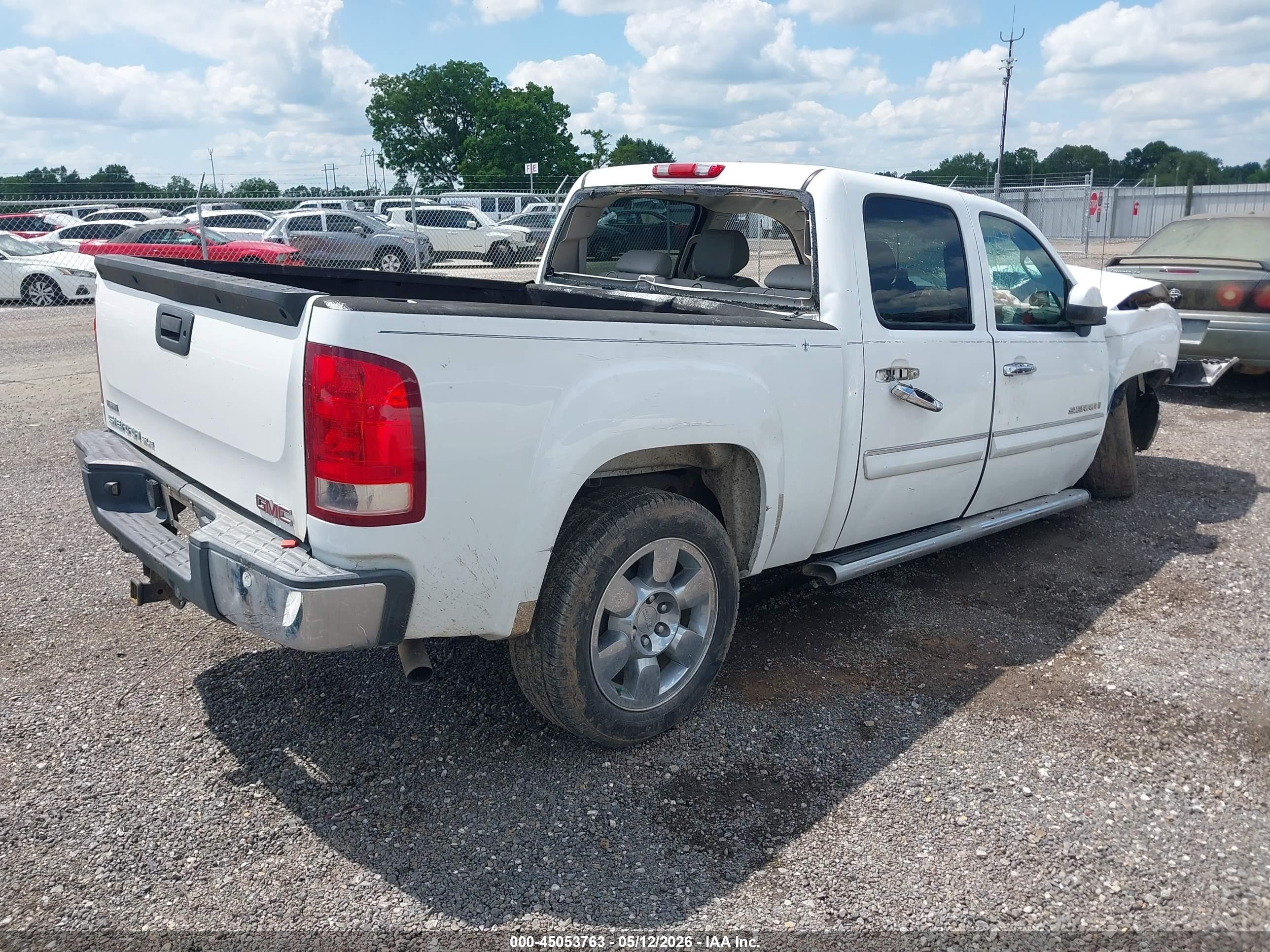 2009 Gmc Sierra 1500 Sle White vin: 3GTEC23029G255164