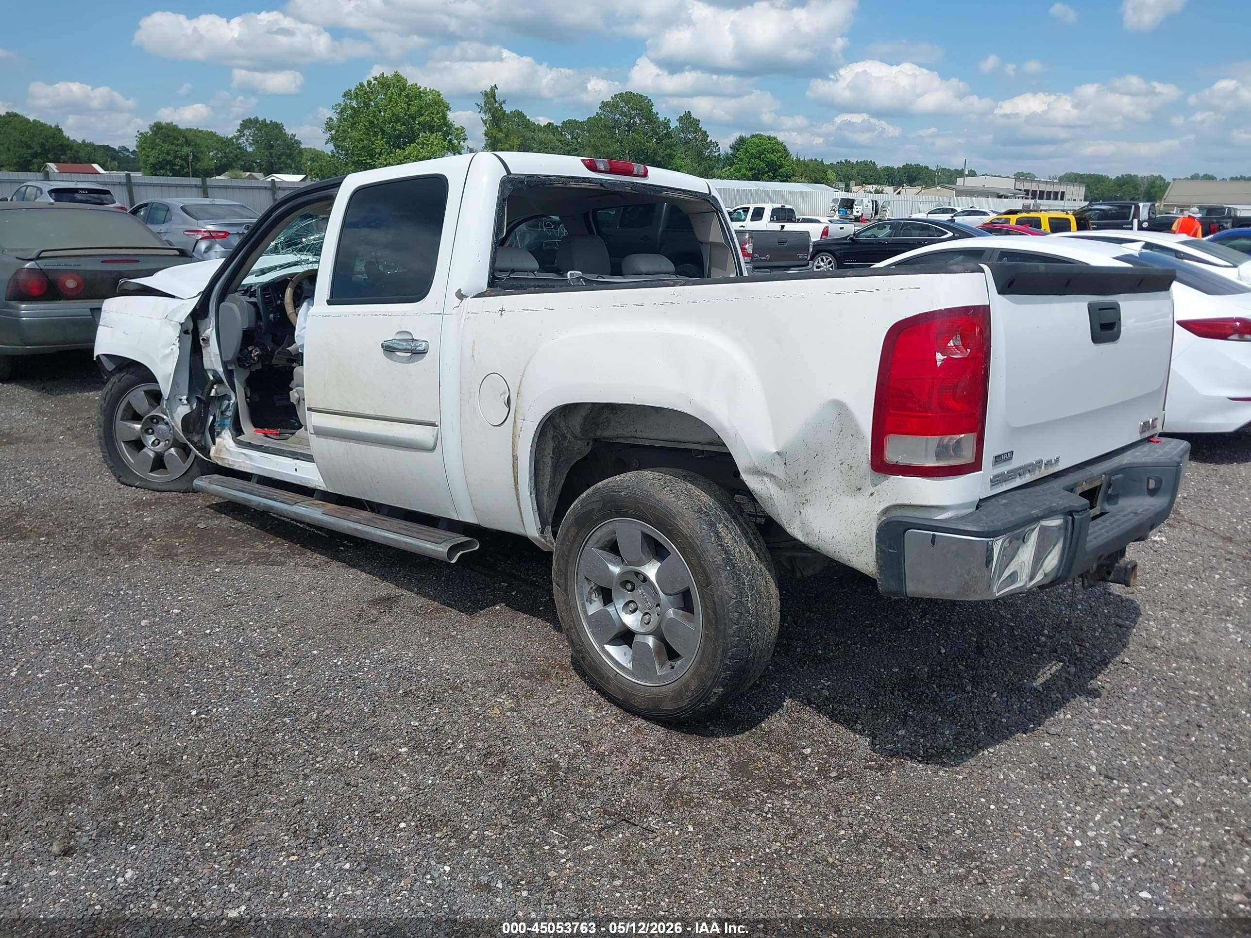 2009 Gmc Sierra 1500 Sle White vin: 3GTEC23029G255164