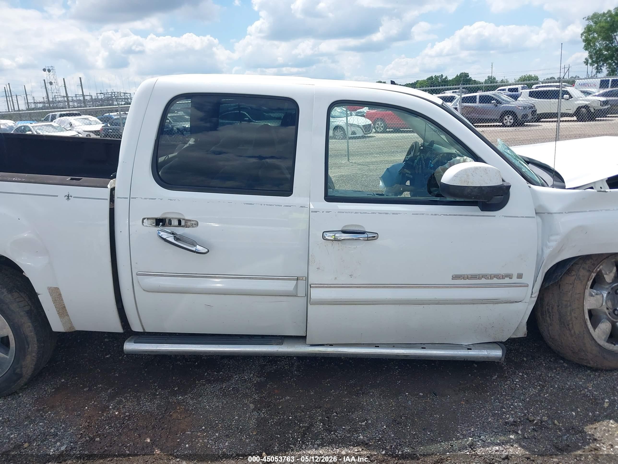 2009 Gmc Sierra 1500 Sle White vin: 3GTEC23029G255164