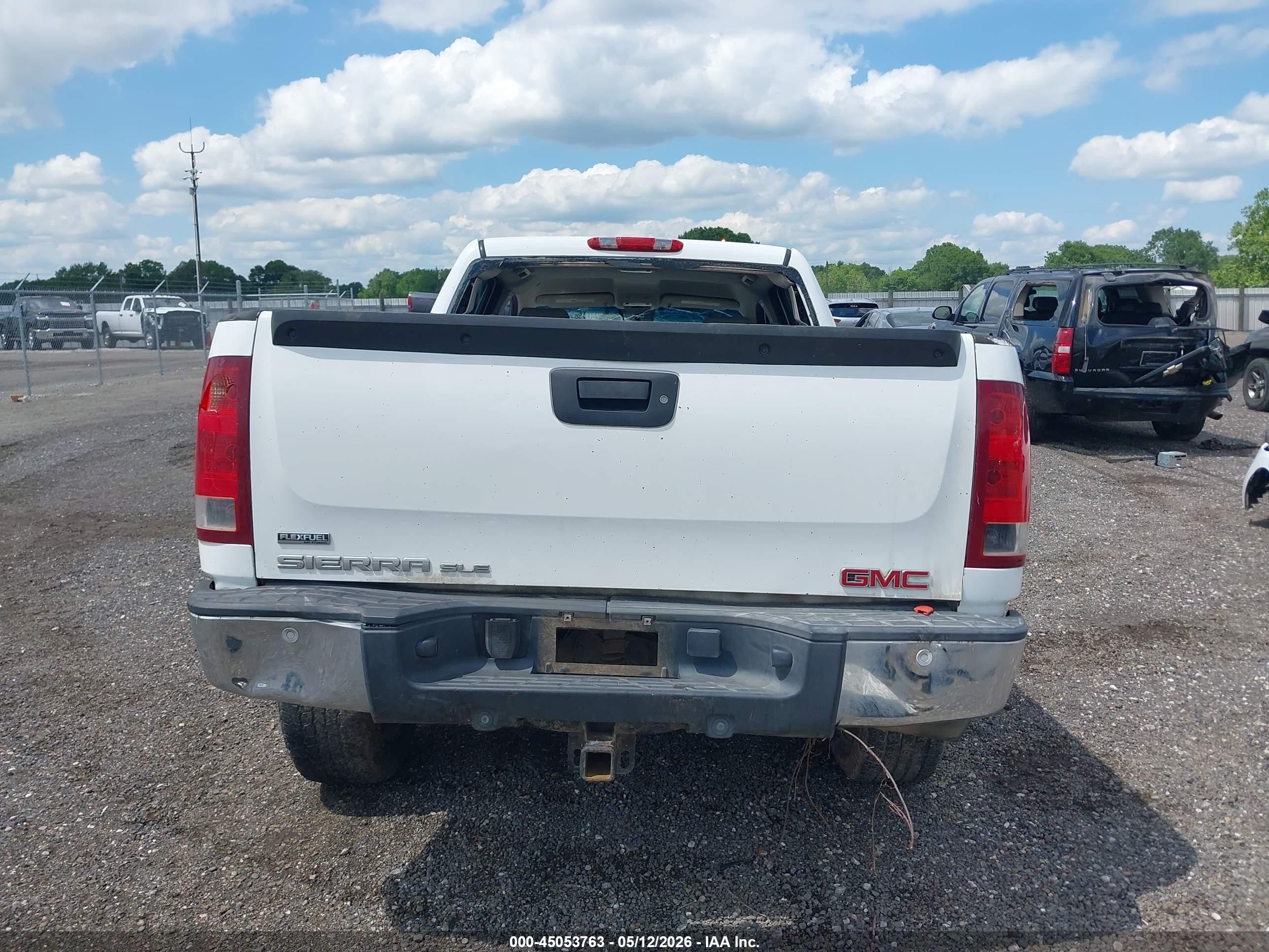 2009 Gmc Sierra 1500 Sle White vin: 3GTEC23029G255164