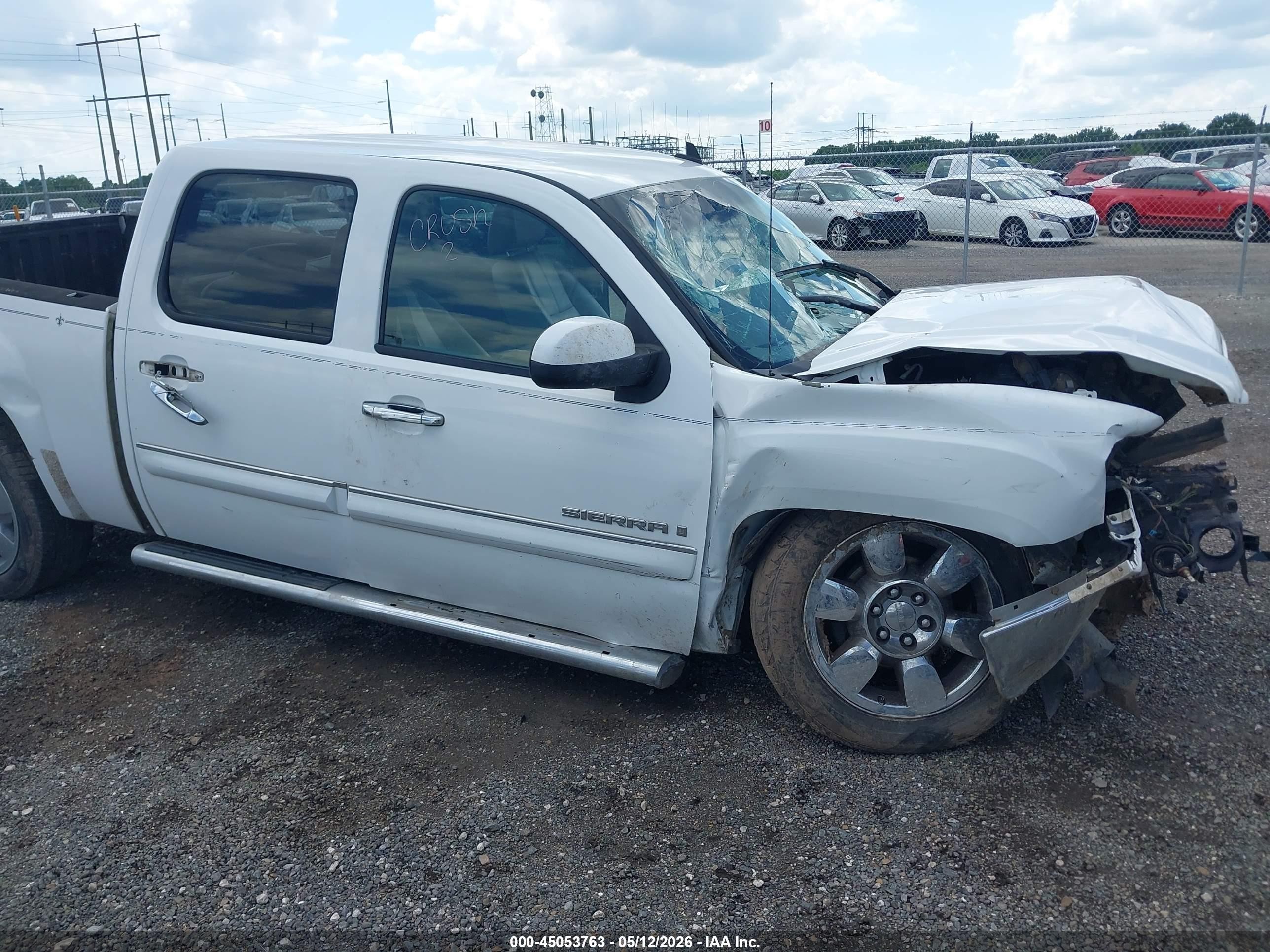 2009 Gmc Sierra 1500 Sle White vin: 3GTEC23029G255164