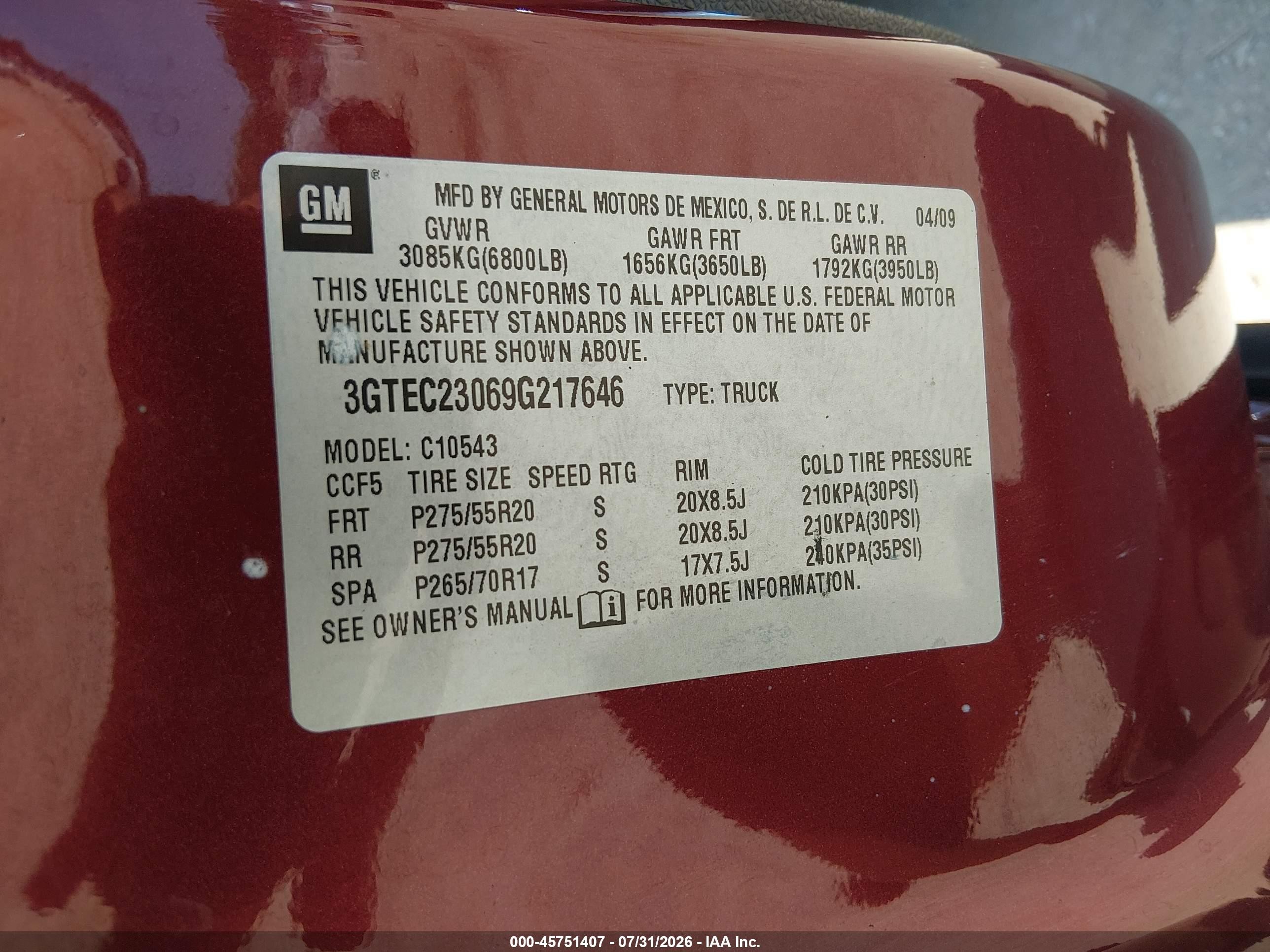 2009 Gmc Sierra 1500 Sle Темно-бордовый vin: 3GTEC23069G217646