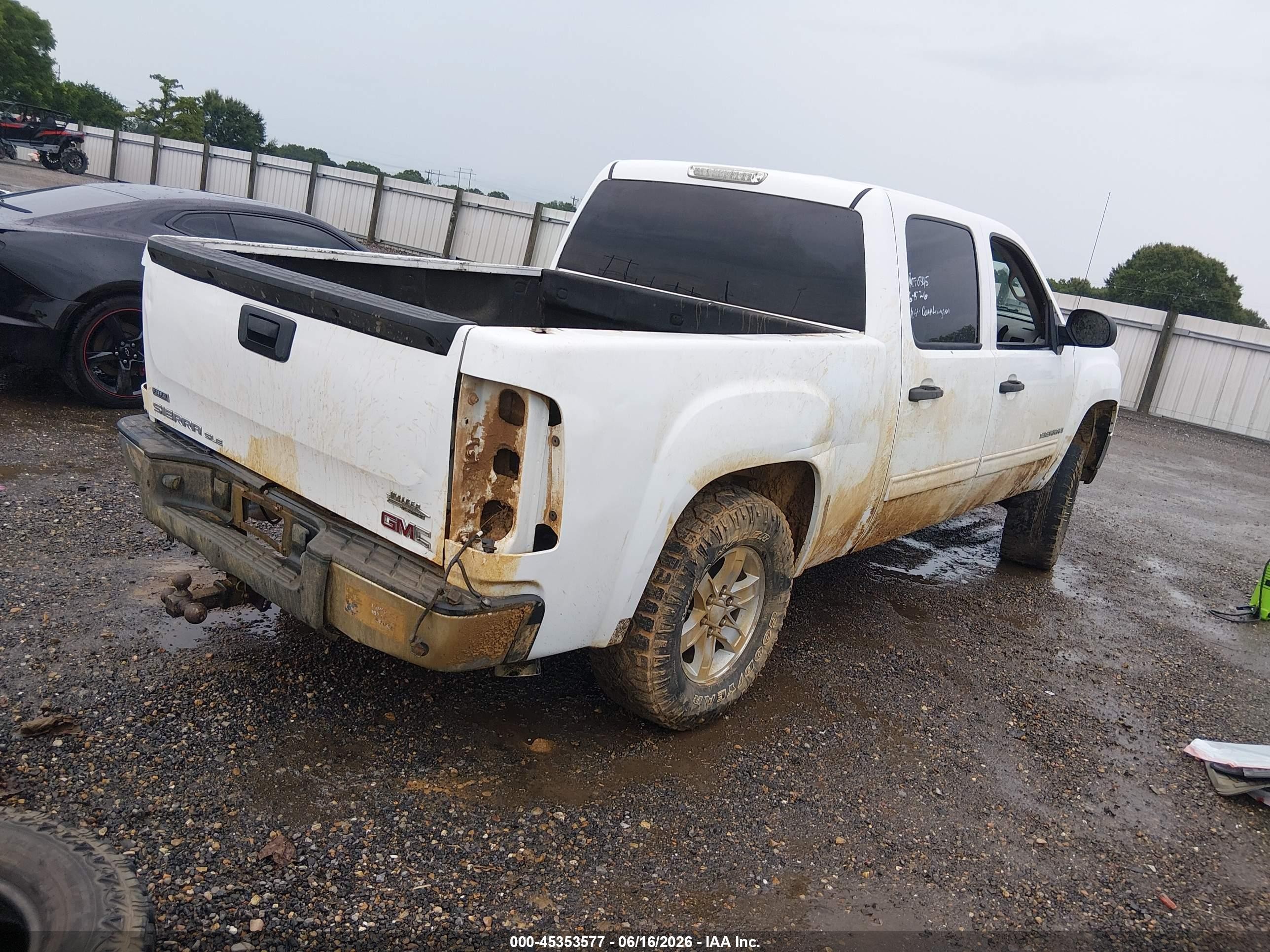 2009 Gmc Sierra 1500 Sle White vin: 3GTEC23099G250575