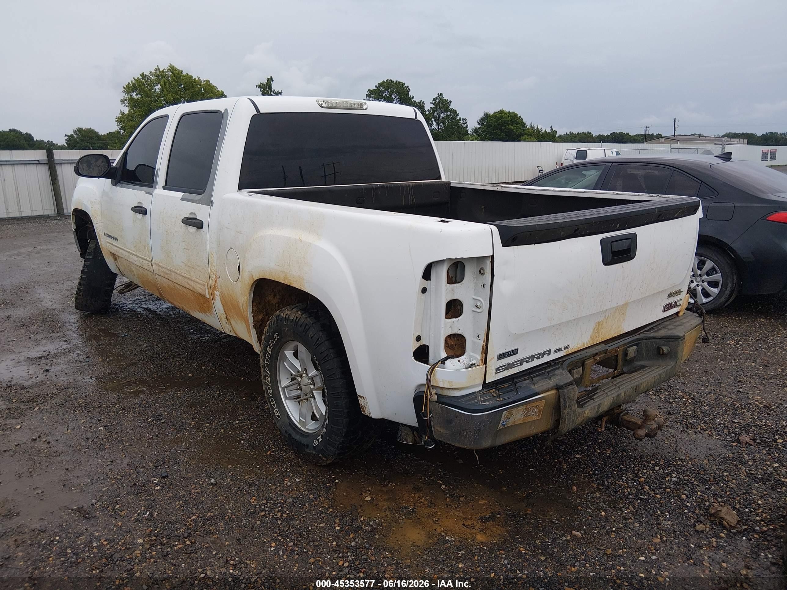2009 Gmc Sierra 1500 Sle White vin: 3GTEC23099G250575