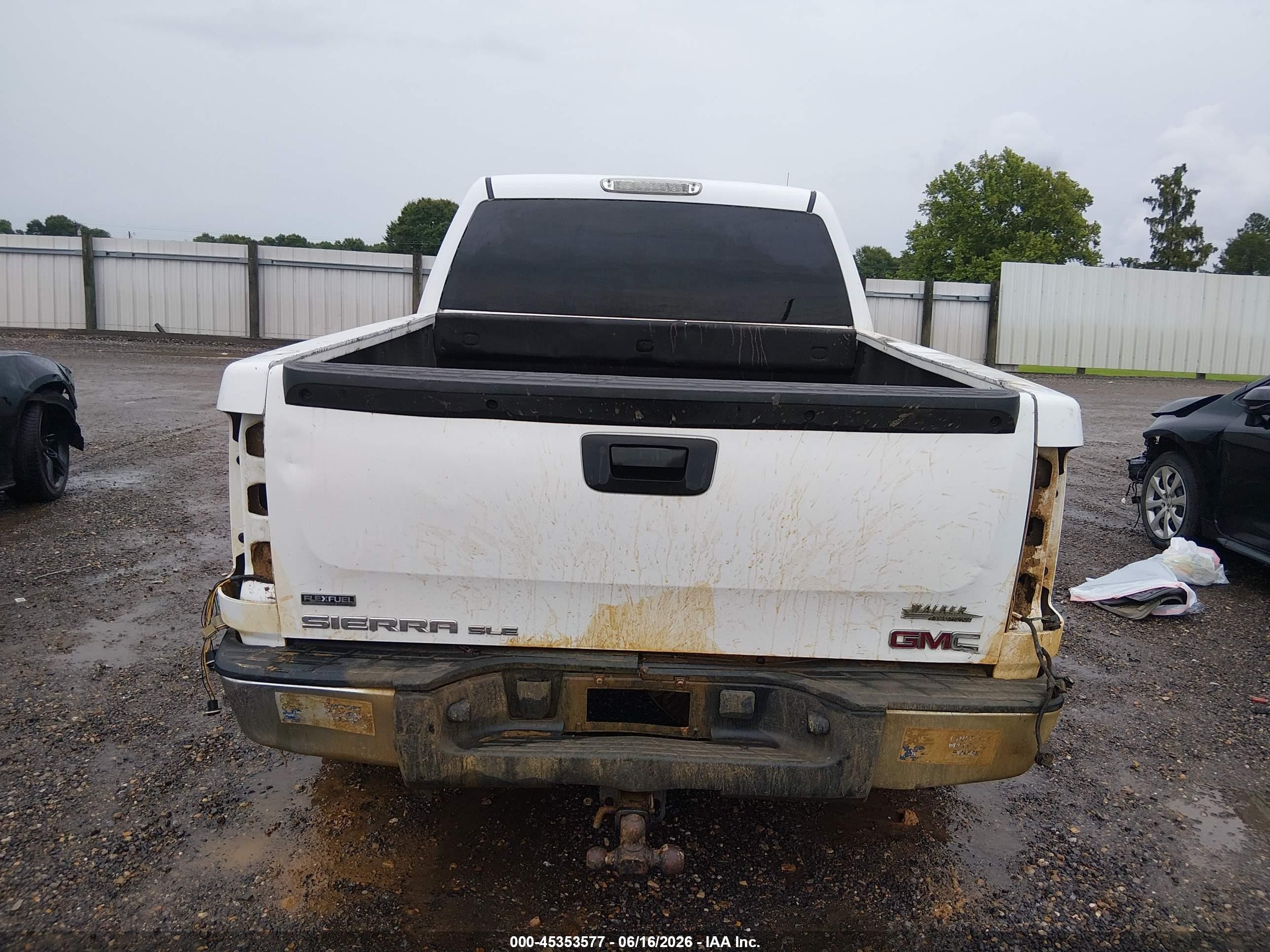 2009 Gmc Sierra 1500 Sle White vin: 3GTEC23099G250575