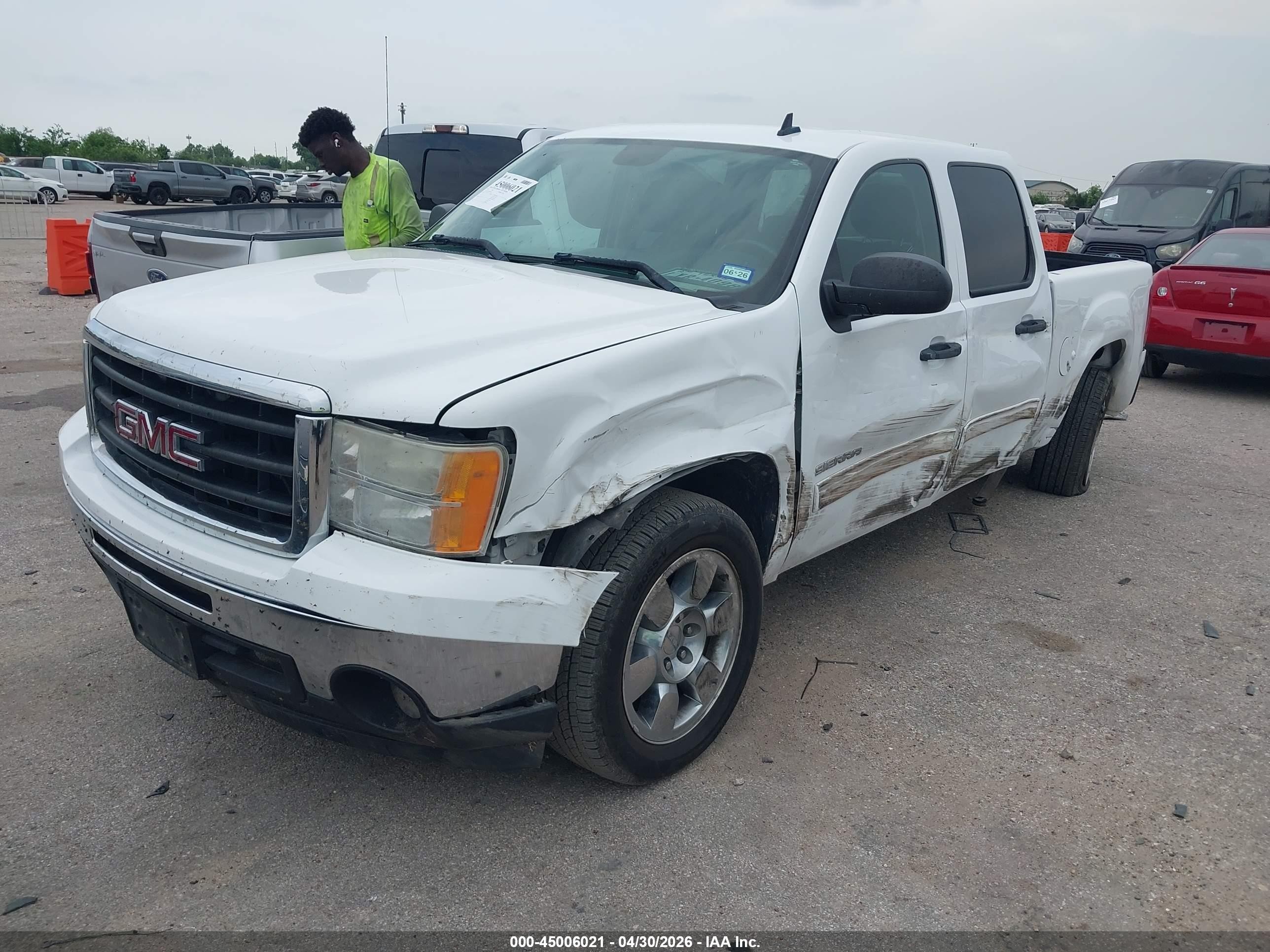2009 Gmc Sierra 1500 Sle White vin: 3GTEC23J59G281265
