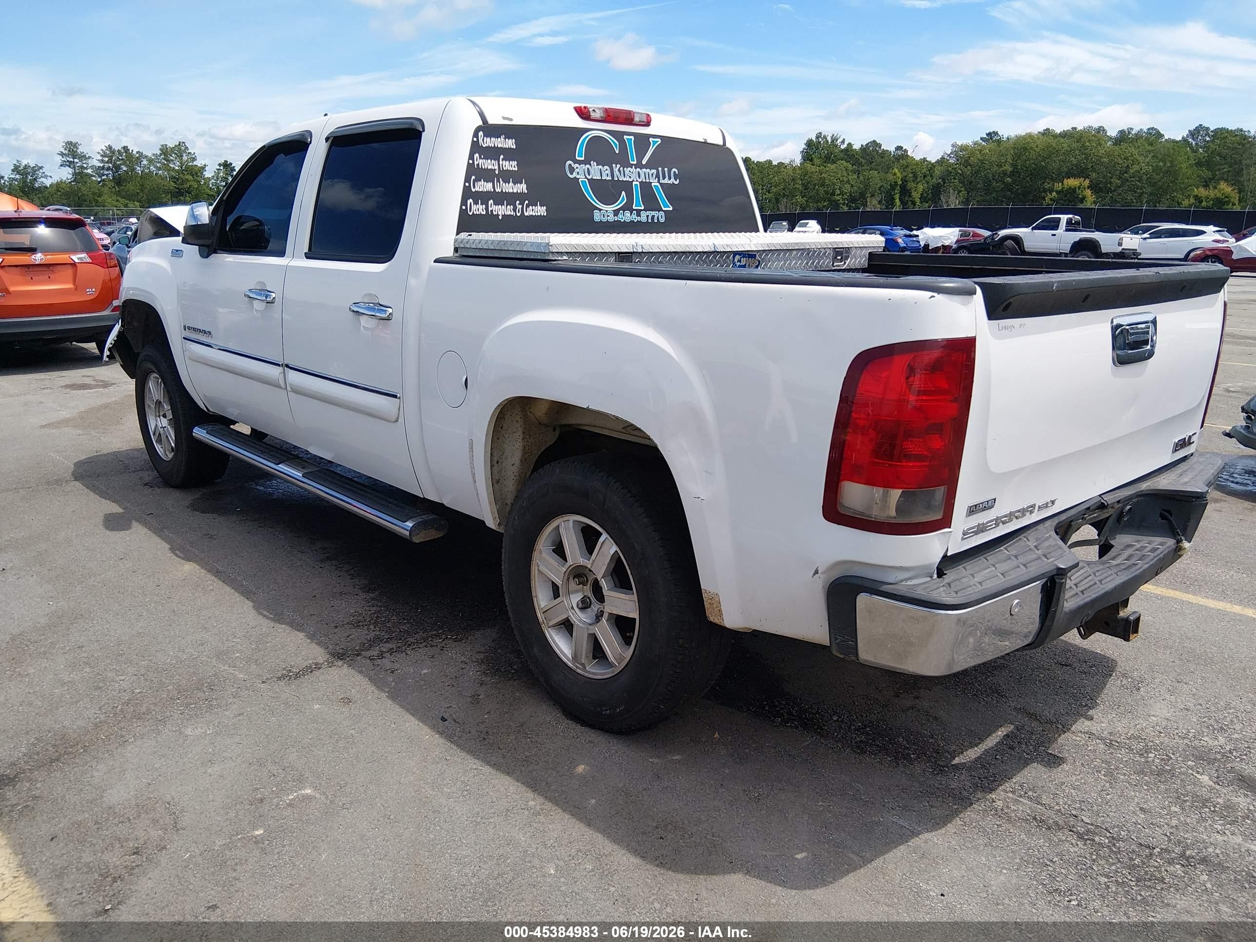 2009 Gmc Sierra 1500 Slt Белый vin: 3GTEC33079G123930
