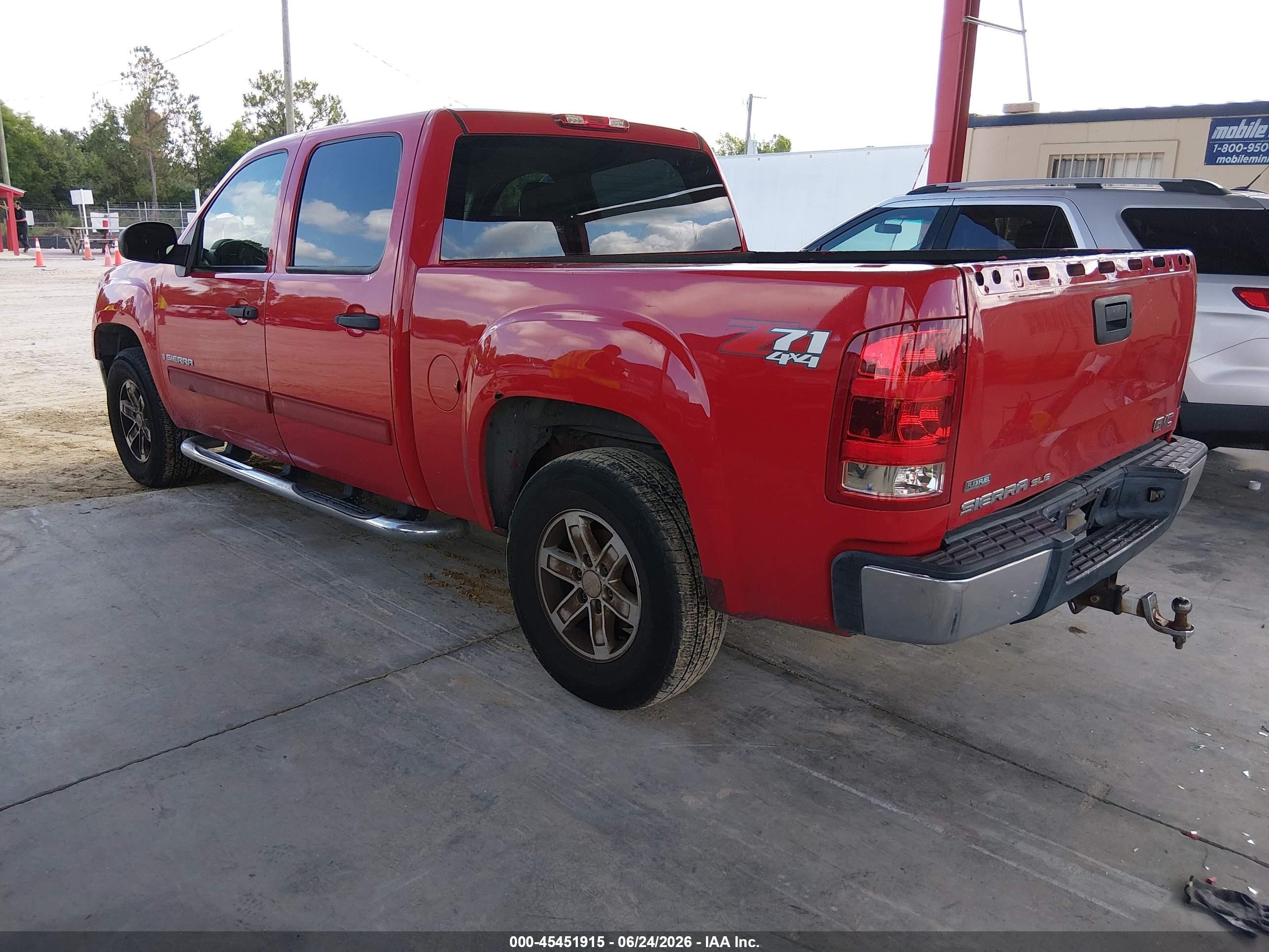 2007 Gmc Sierra 1500 Sle1 Красный vin: 3GTEK13327G543500