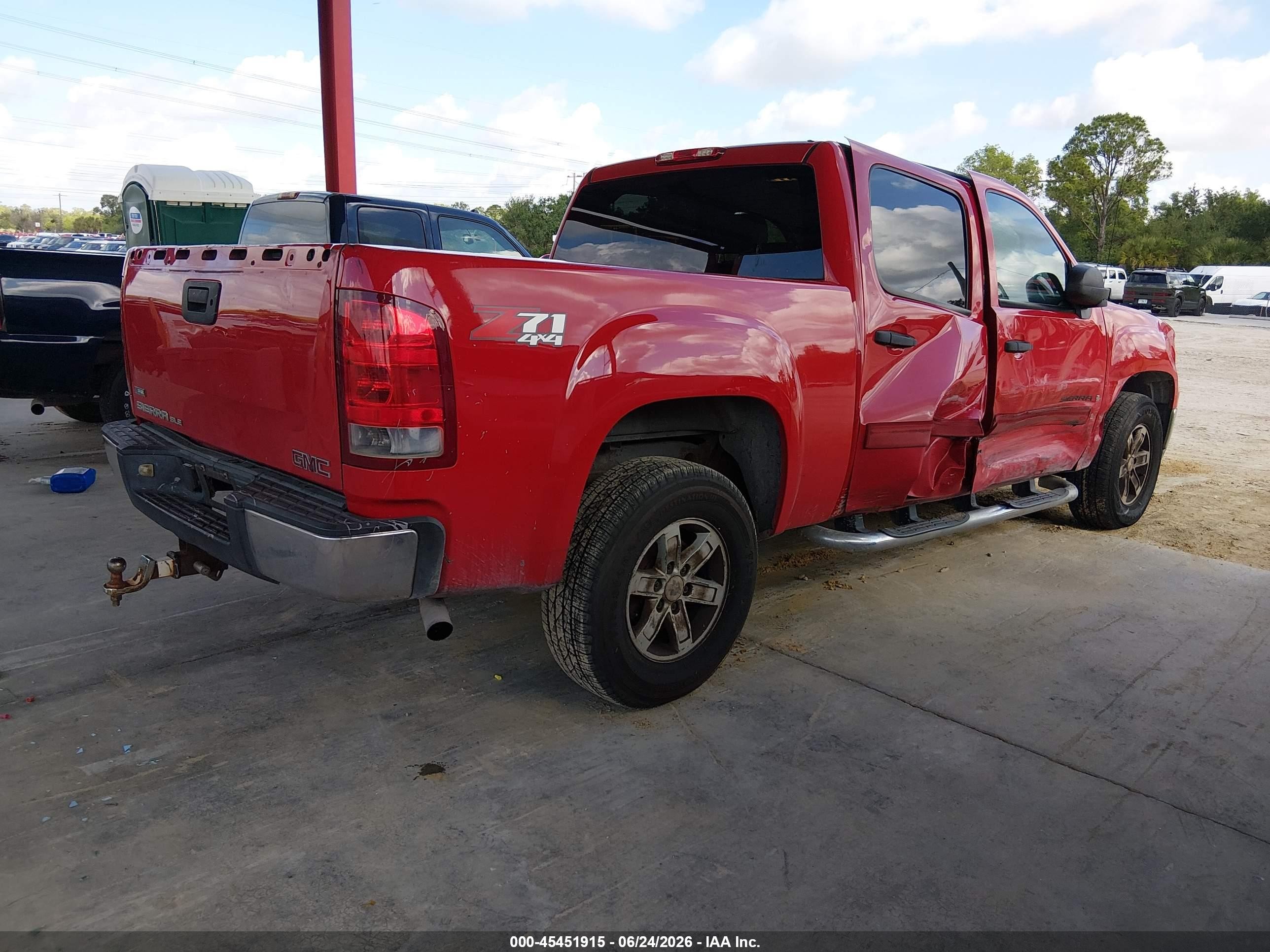 2007 Gmc Sierra 1500 Sle1 Красный vin: 3GTEK13327G543500