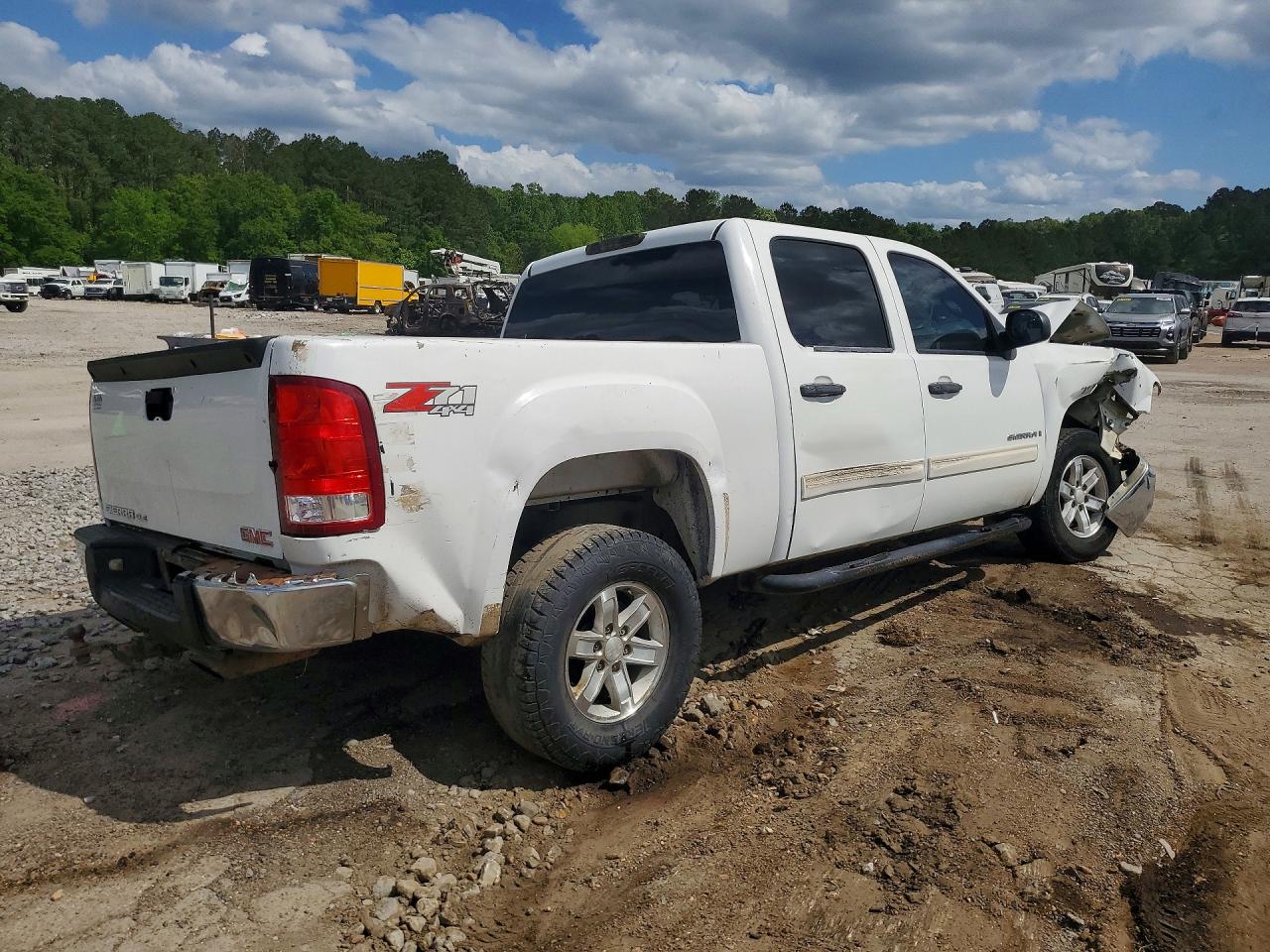 2008 Gmc Sierra K1500 White vin: 3GTEK13J58G283402