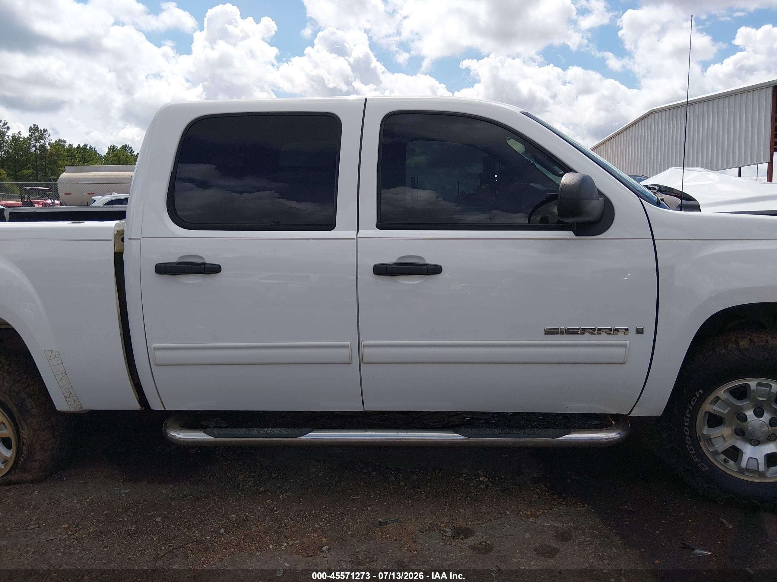 2008 Gmc Sierra 1500 Sle1 Белый vin: 3GTEK13M18G111832