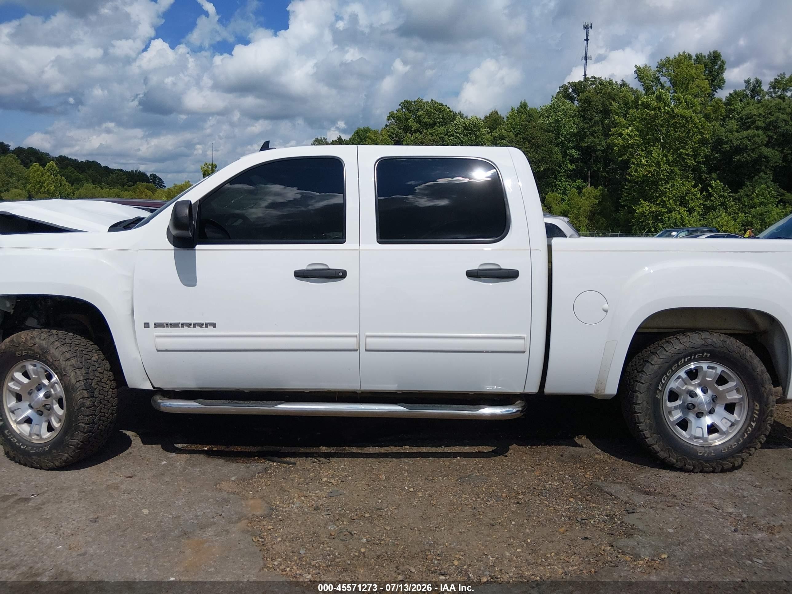 2008 Gmc Sierra 1500 Sle1 Белый vin: 3GTEK13M18G111832
