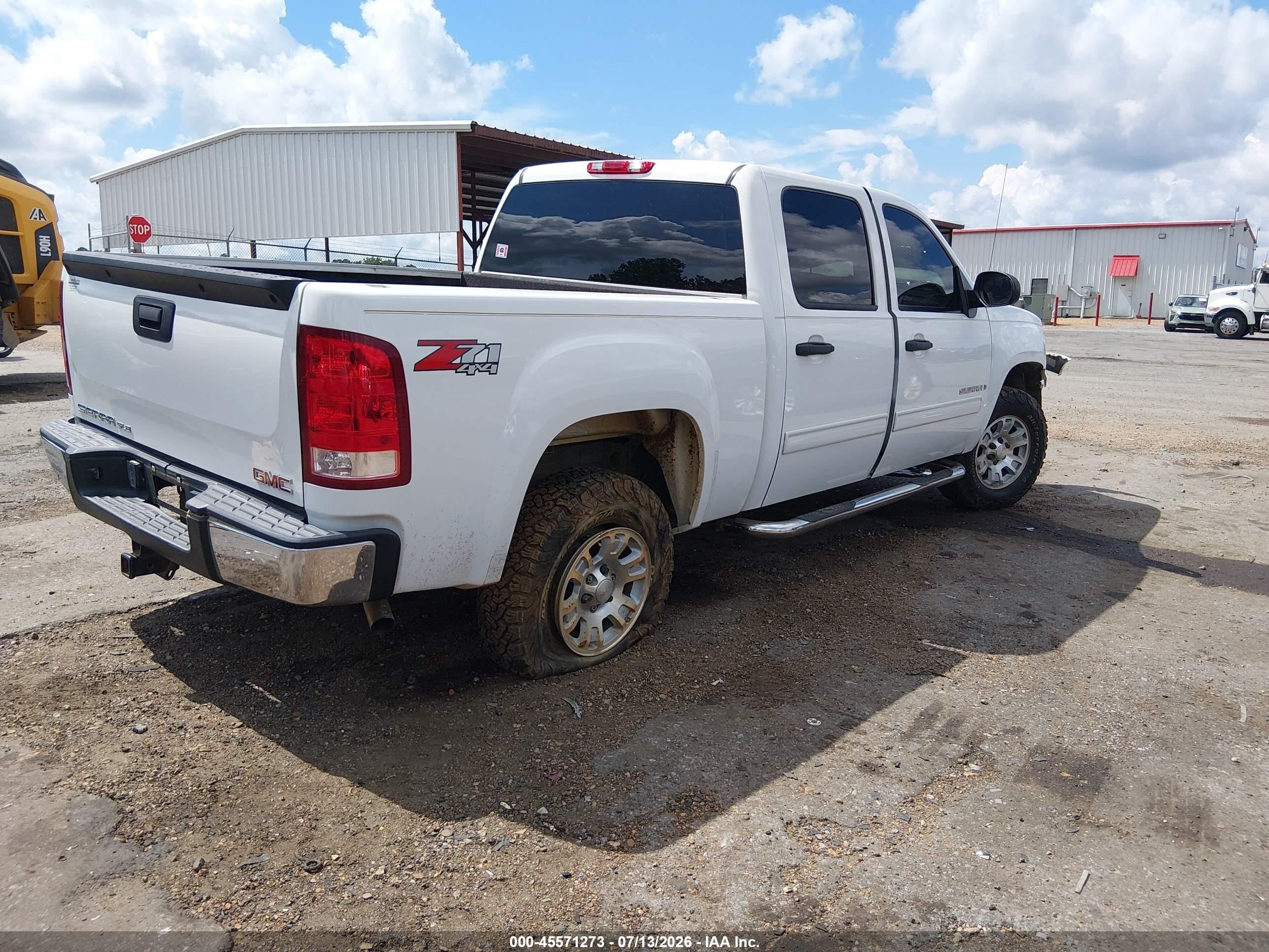 2008 Gmc Sierra 1500 Sle1 Белый vin: 3GTEK13M18G111832