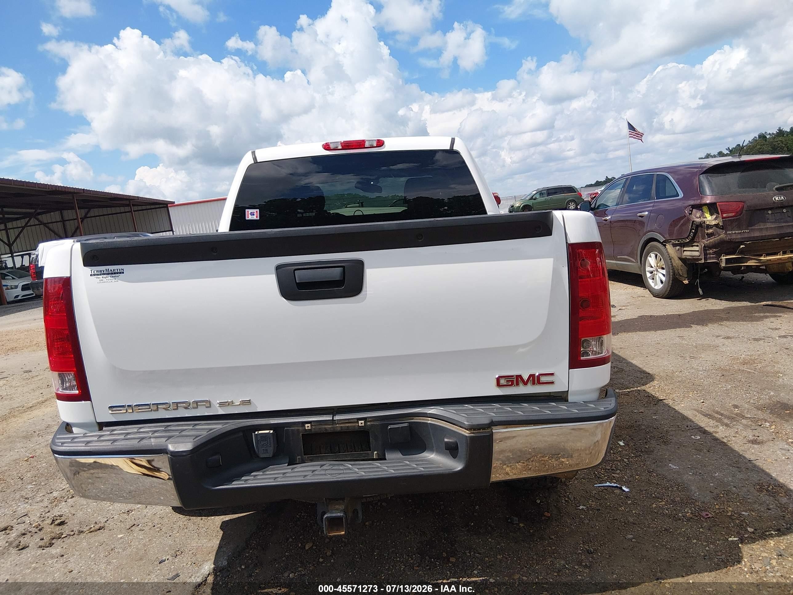 2008 Gmc Sierra 1500 Sle1 Белый vin: 3GTEK13M18G111832