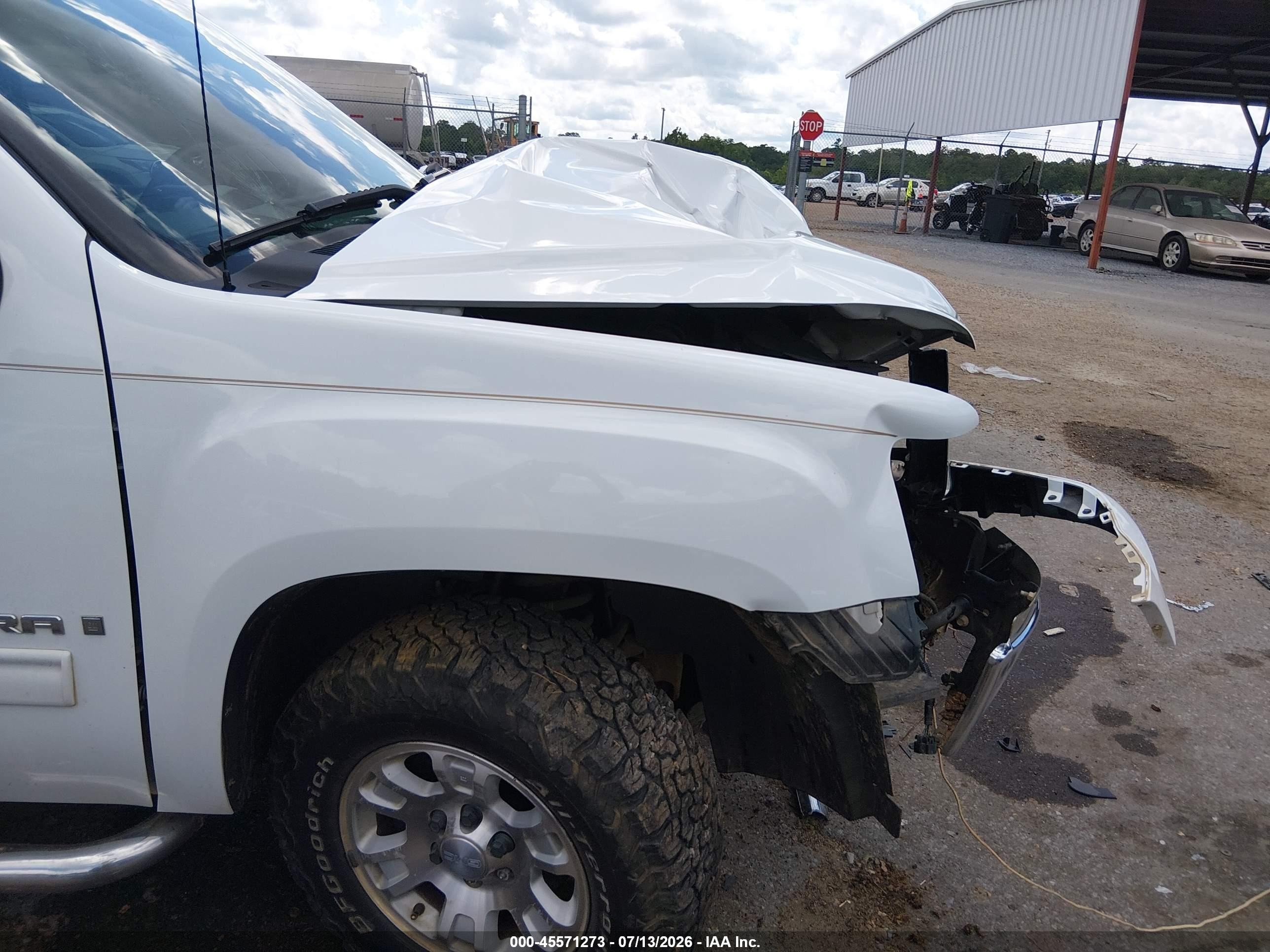 2008 Gmc Sierra 1500 Sle1 Белый vin: 3GTEK13M18G111832