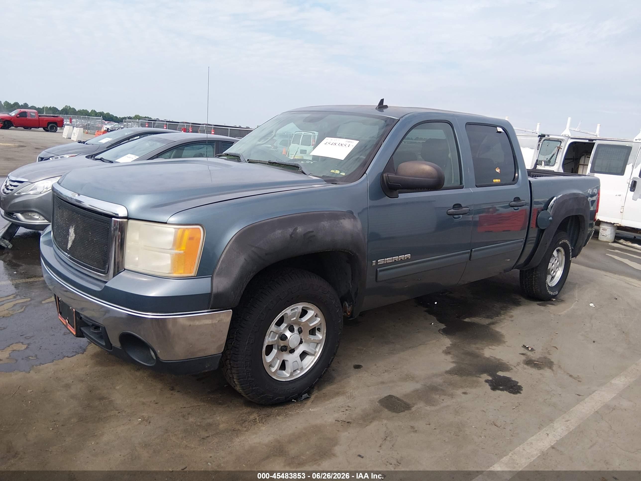 2008 Gmc Sierra 1500 Sle2 Blue vin: 3GTEK13M18G131563