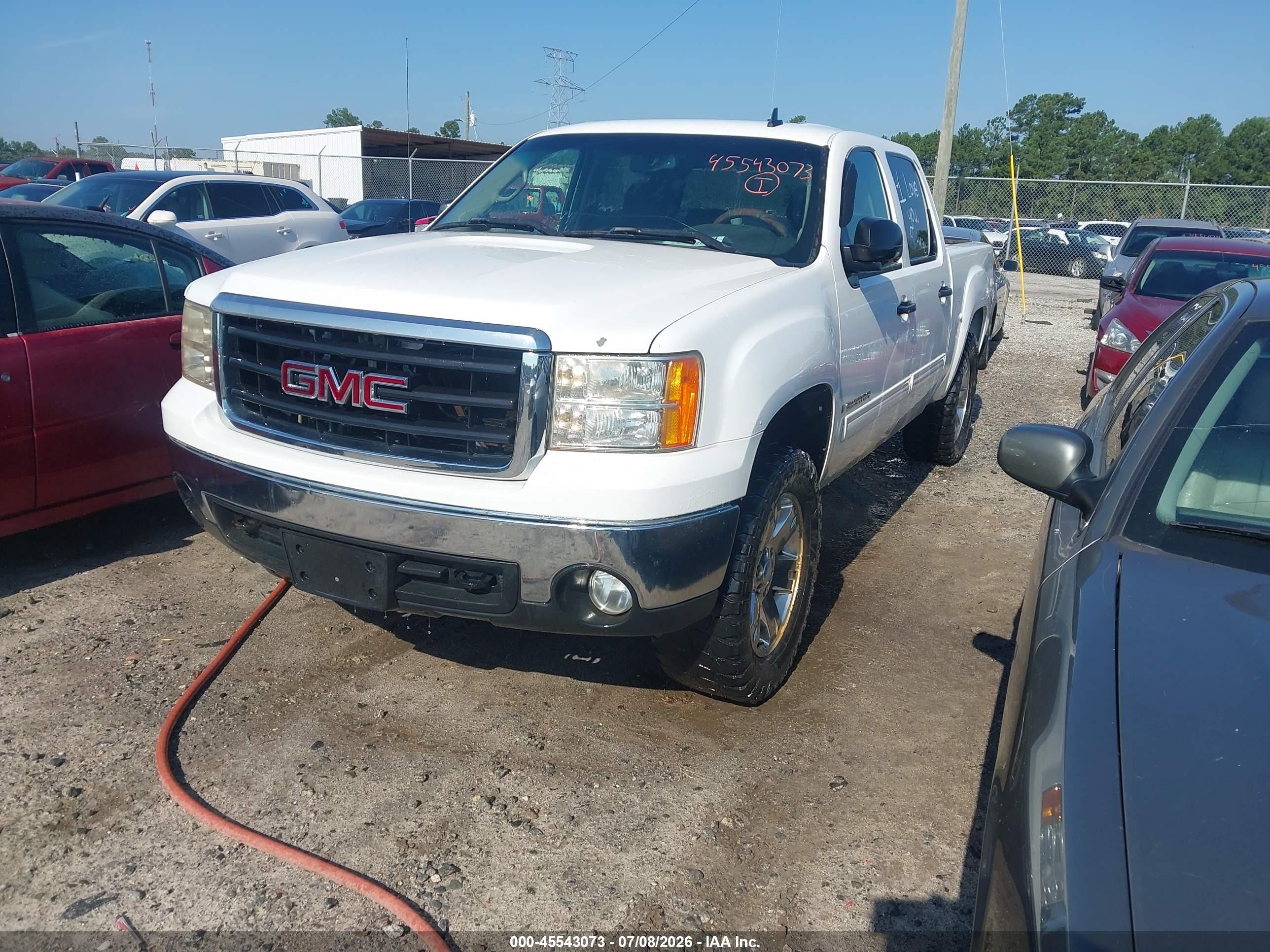 2008 Gmc Sierra 1500 Sle1 White vin: 3GTEK13M48G116605