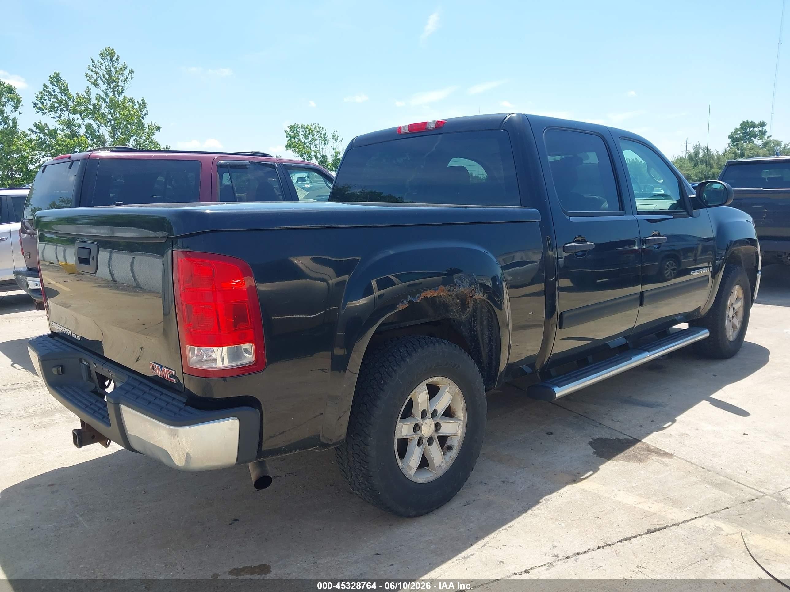 2007 Gmc Sierra 1500 Sle1 Черный vin: 3GTEK13M57G513660