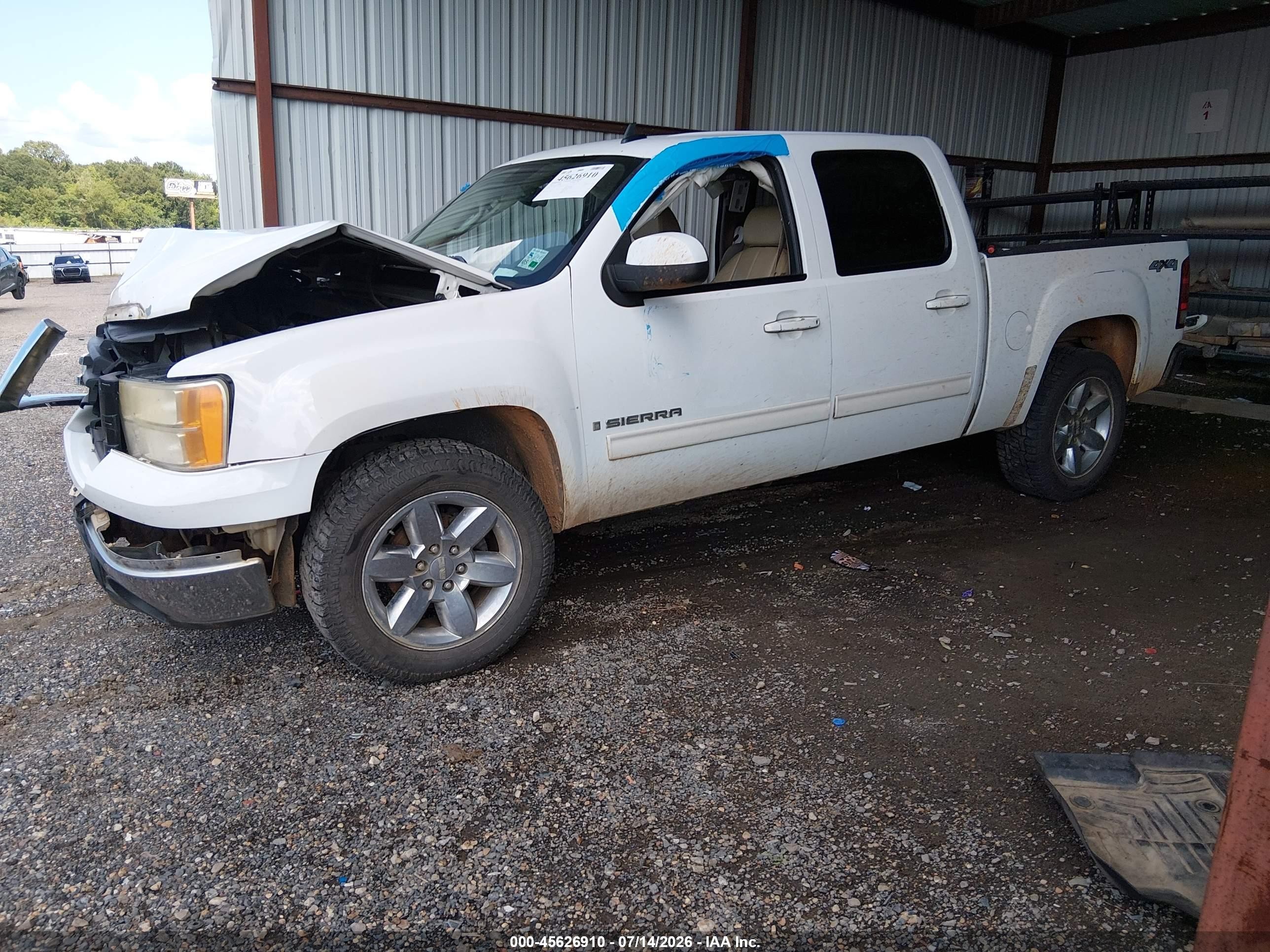 2007 Gmc Sierra 1500 Slt Белый vin: 3GTEK13M77G528385