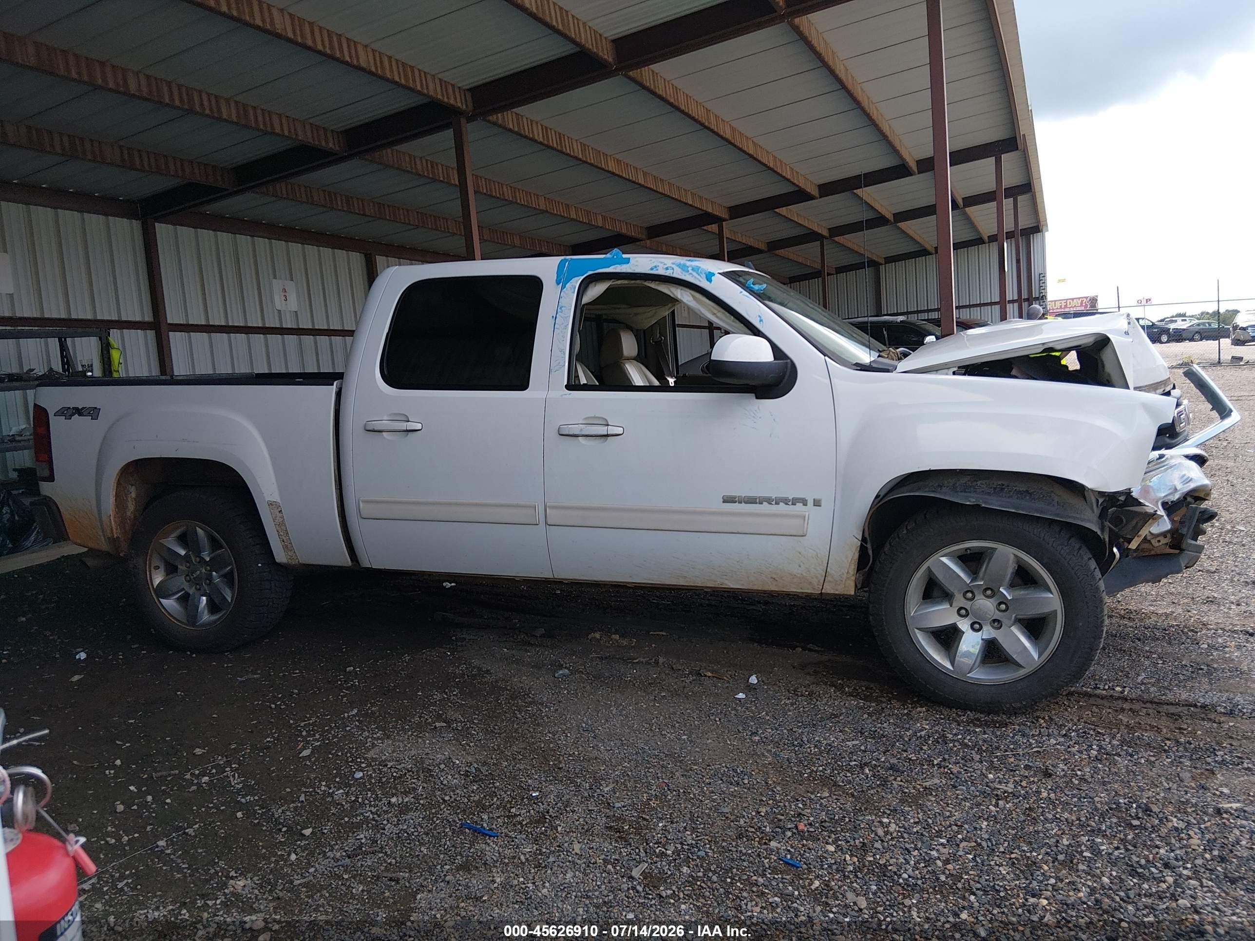 2007 Gmc Sierra 1500 Slt Белый vin: 3GTEK13M77G528385