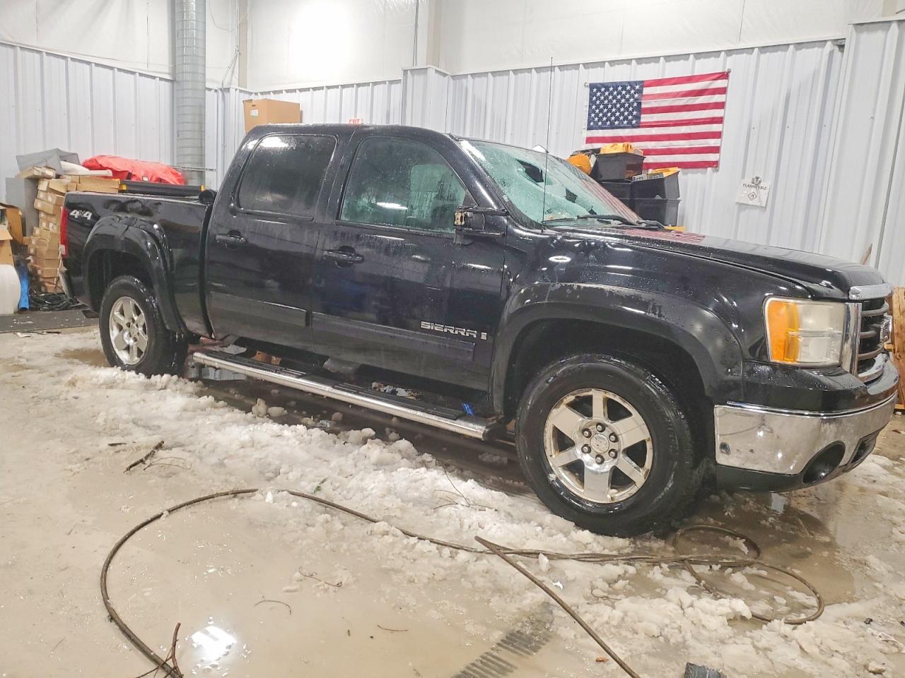 2007 Gmc New Sierra K1500 Black vin: 3GTEK13M97G508963