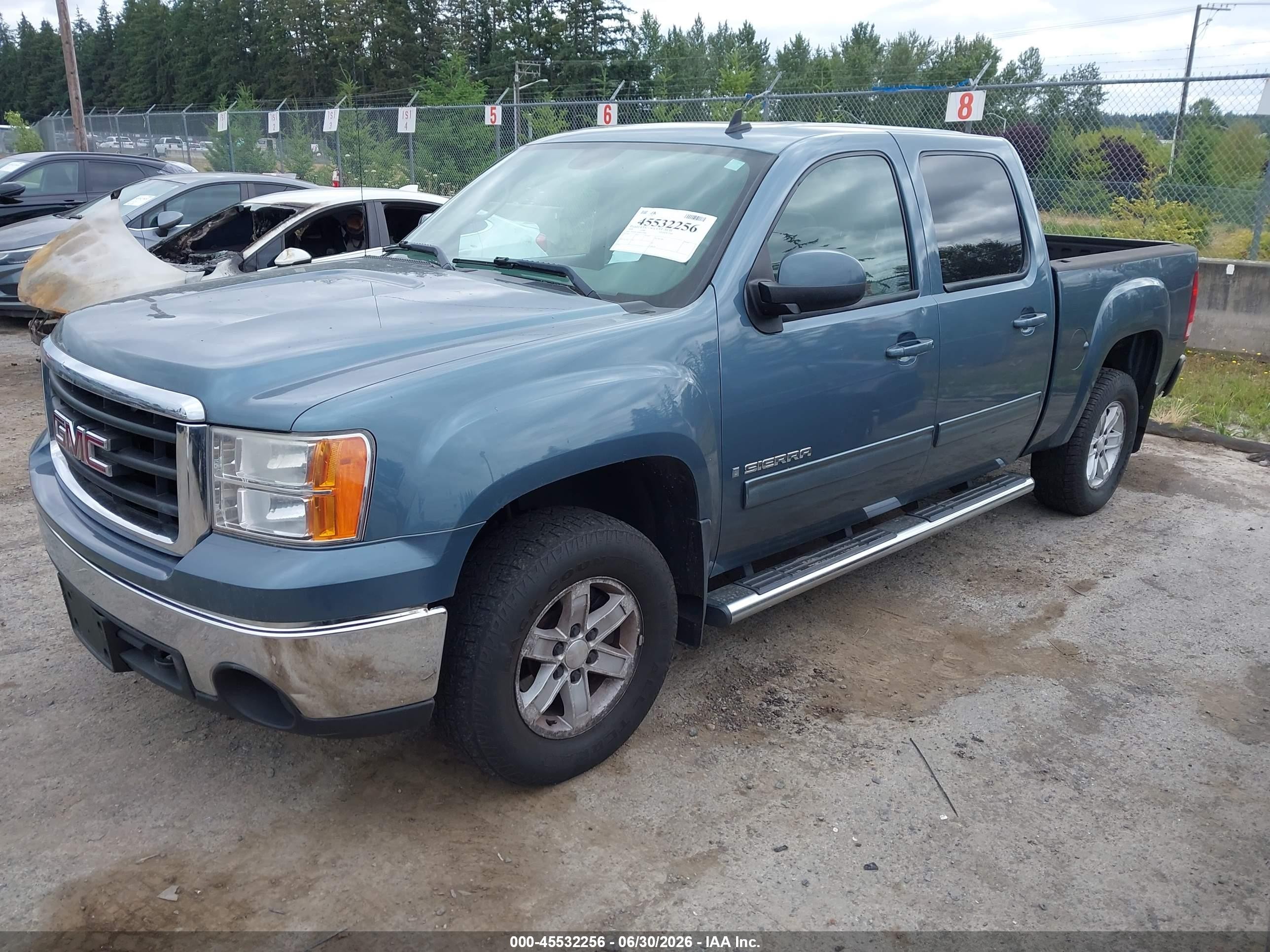 2008 Gmc Sierra 1500 Slt Blue vin: 3GTEK13MX8G104863