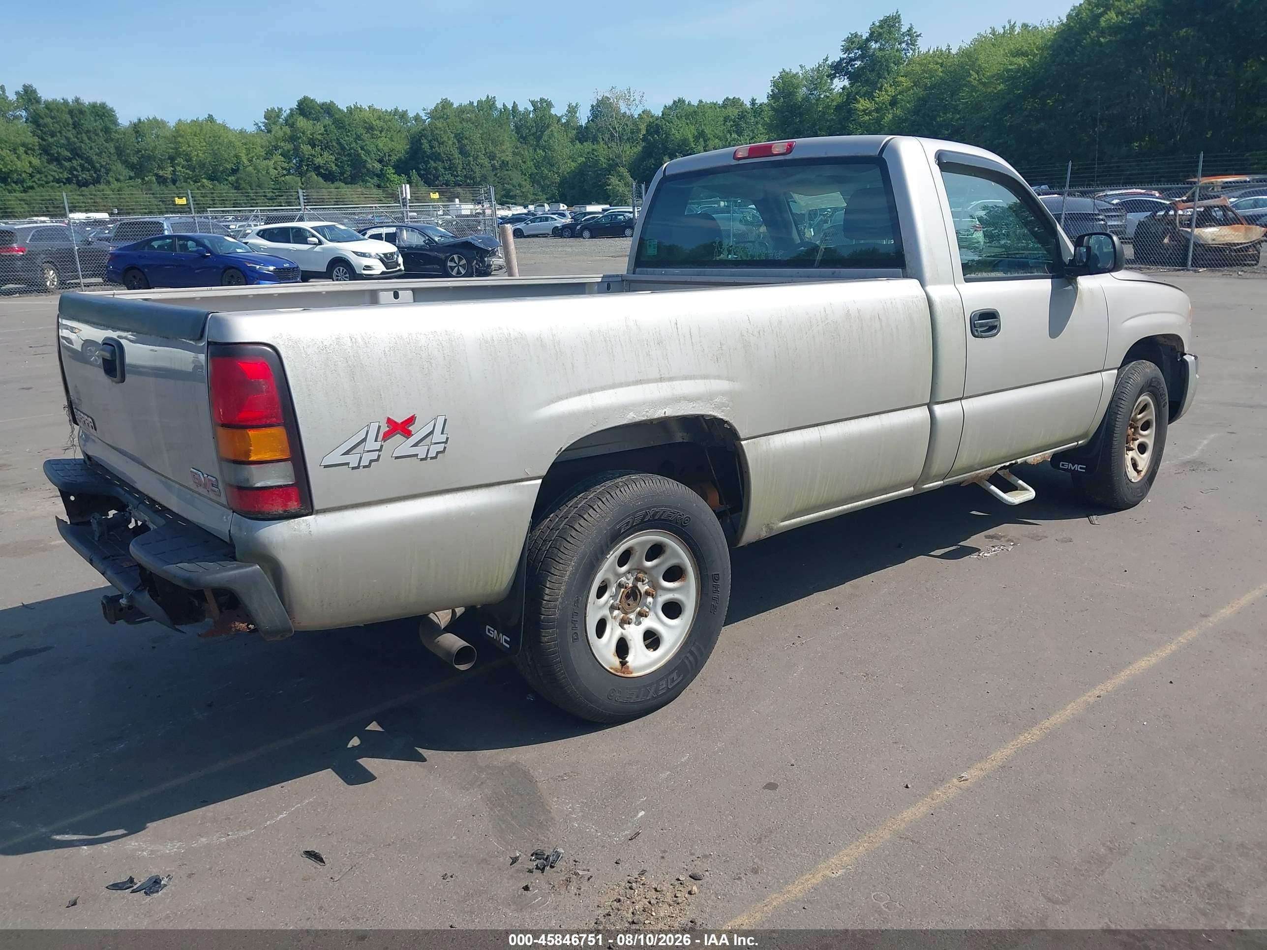 2006 Gmc Sierra 1500 Work Truck Silver vin: 3GTEK14X26G229166