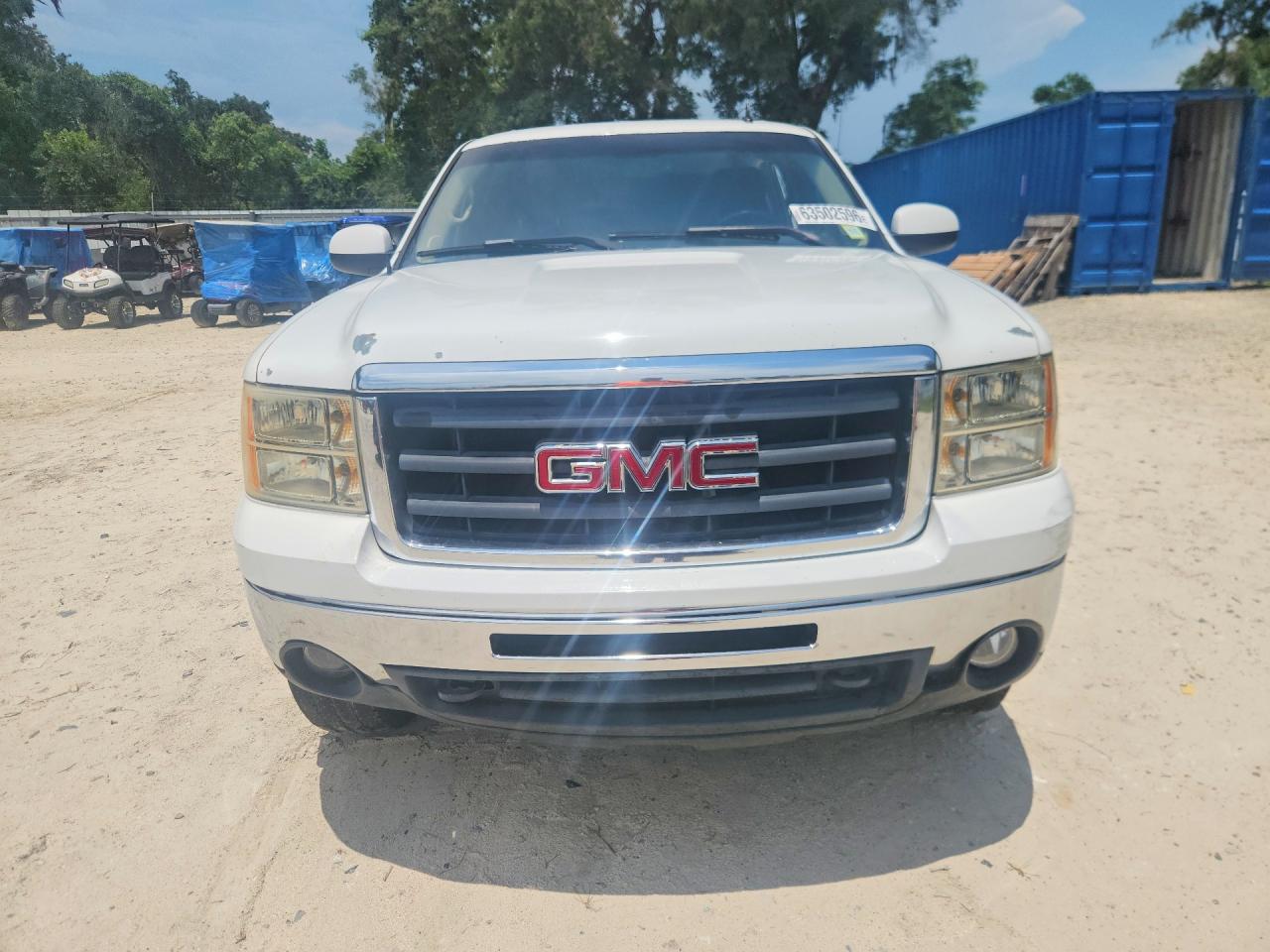 2009 Gmc Sierra K1500 Sle White vin: 3GTEK23M69G249647