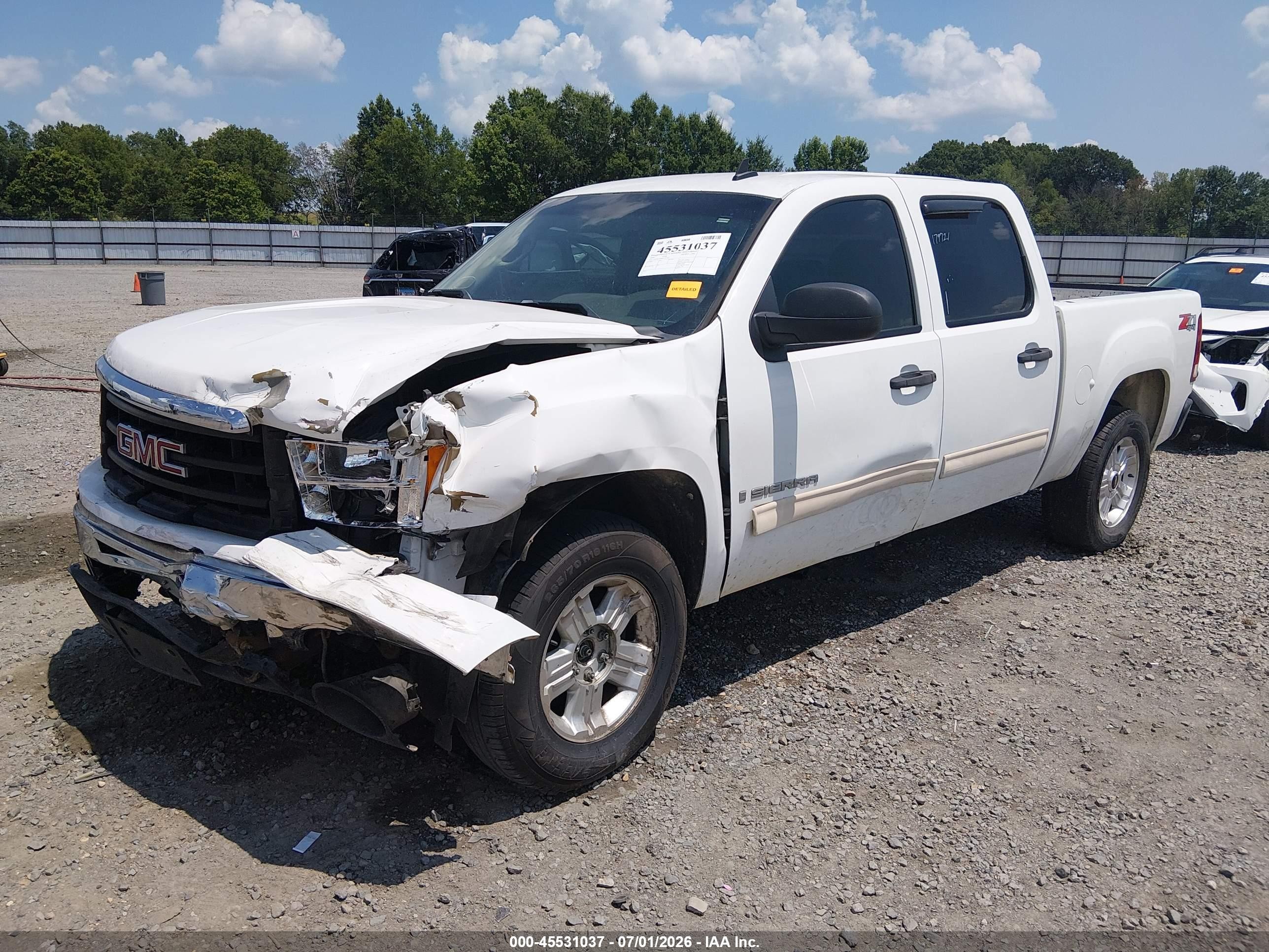 2009 Gmc Sierra 1500 Sle Белый vin: 3GTEK23M89G167631