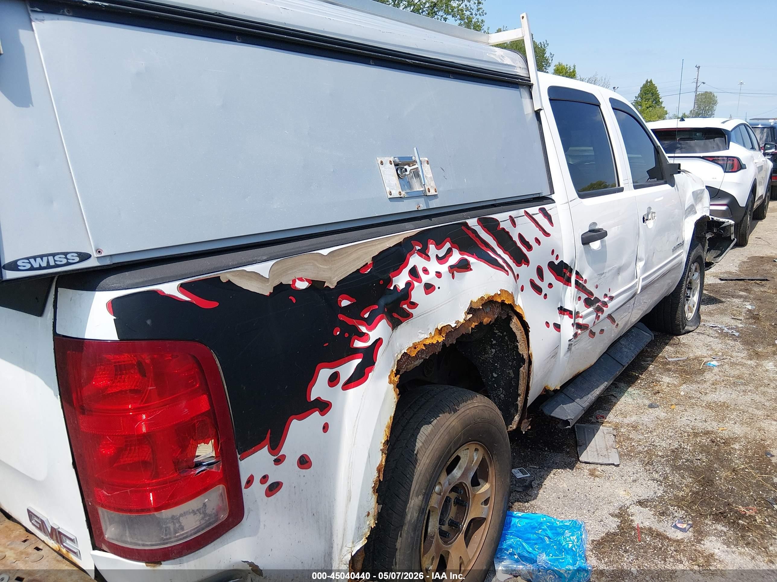 2009 Gmc Sierra 1500 Sle White vin: 3GTEK23M99G222121