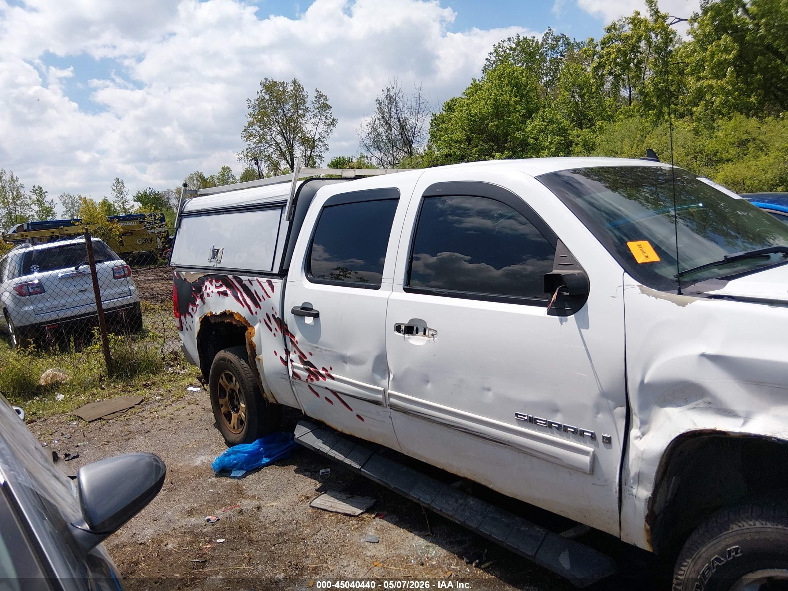 2009 Gmc Sierra 1500 Sle White vin: 3GTEK23M99G222121