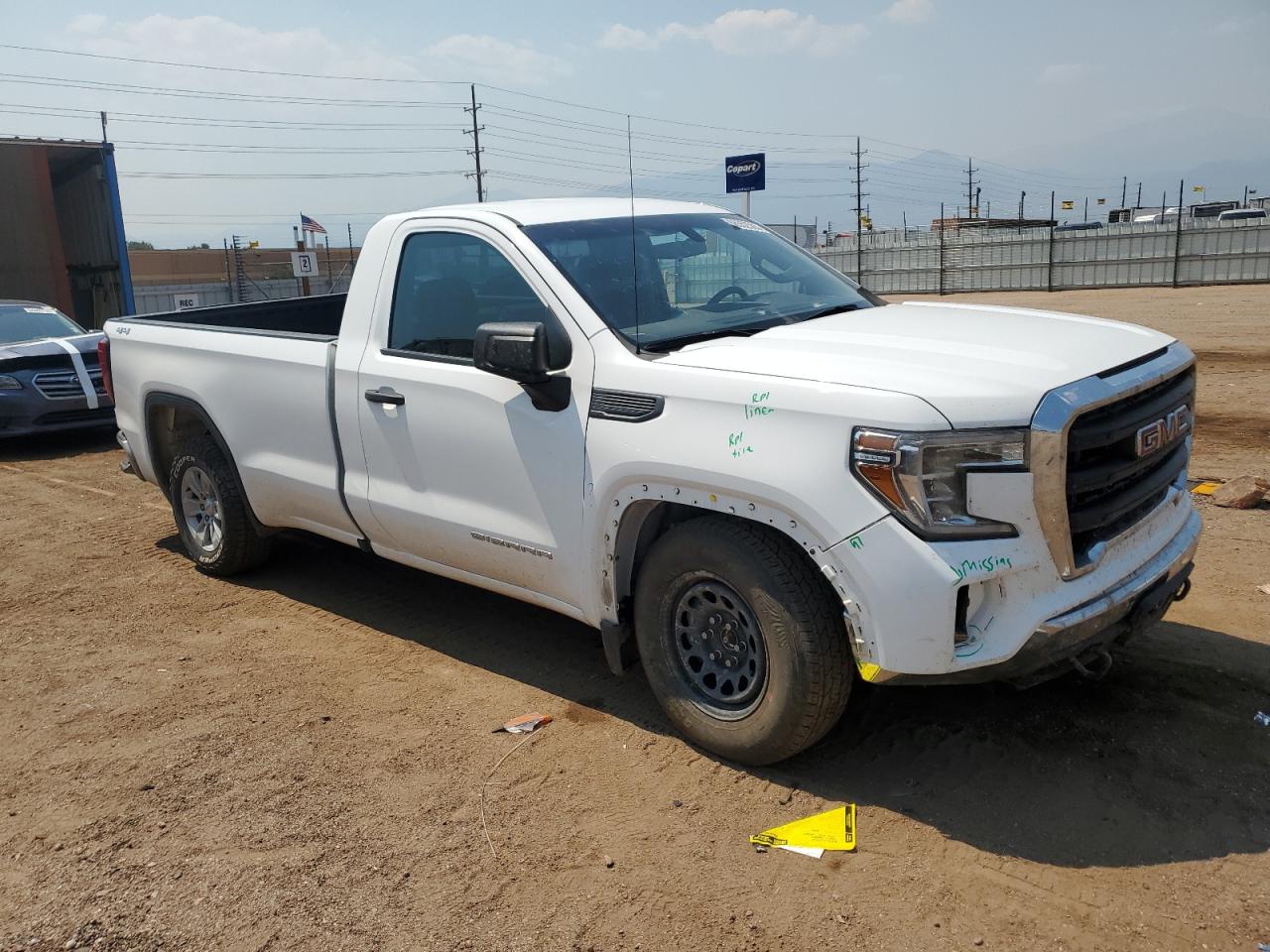 2021 Gmc Sierra K1500 White vin: 3GTN9AEF6MG450624