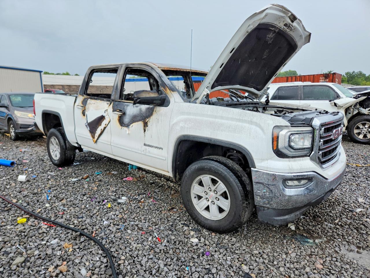 2018 Gmc Sierra C1500 Sle Белый vin: 3GTP1MEC2JG148444