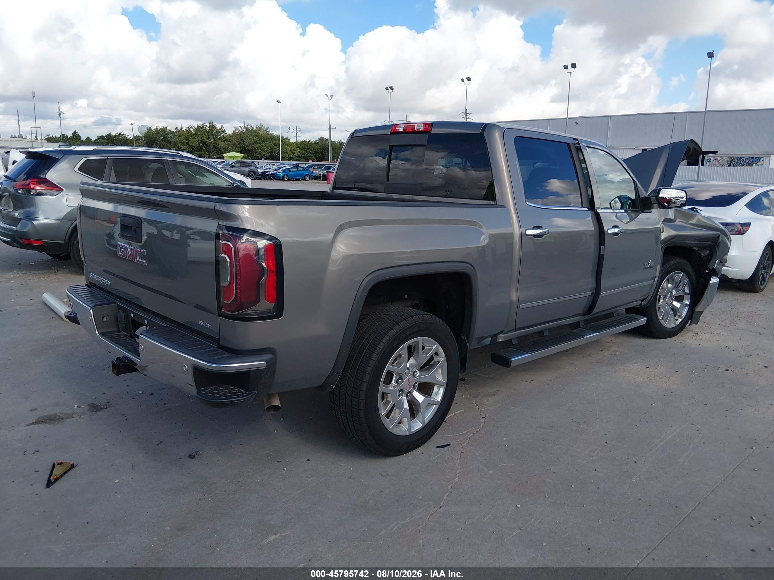 2017 Gmc Sierra 1500 Slt Gray vin: 3GTP1NEC5HG390287