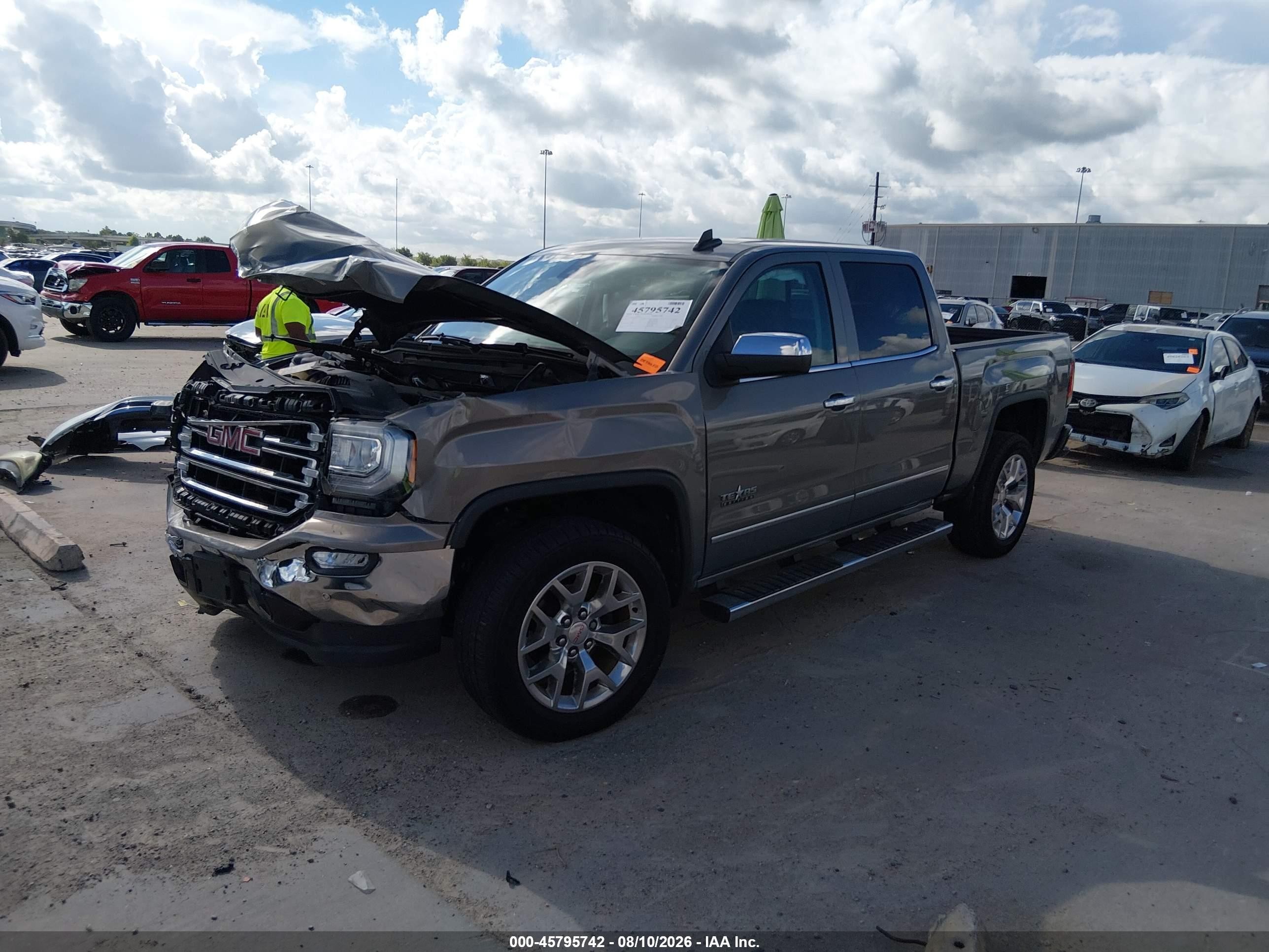 2017 Gmc Sierra 1500 Slt Gray vin: 3GTP1NEC5HG390287