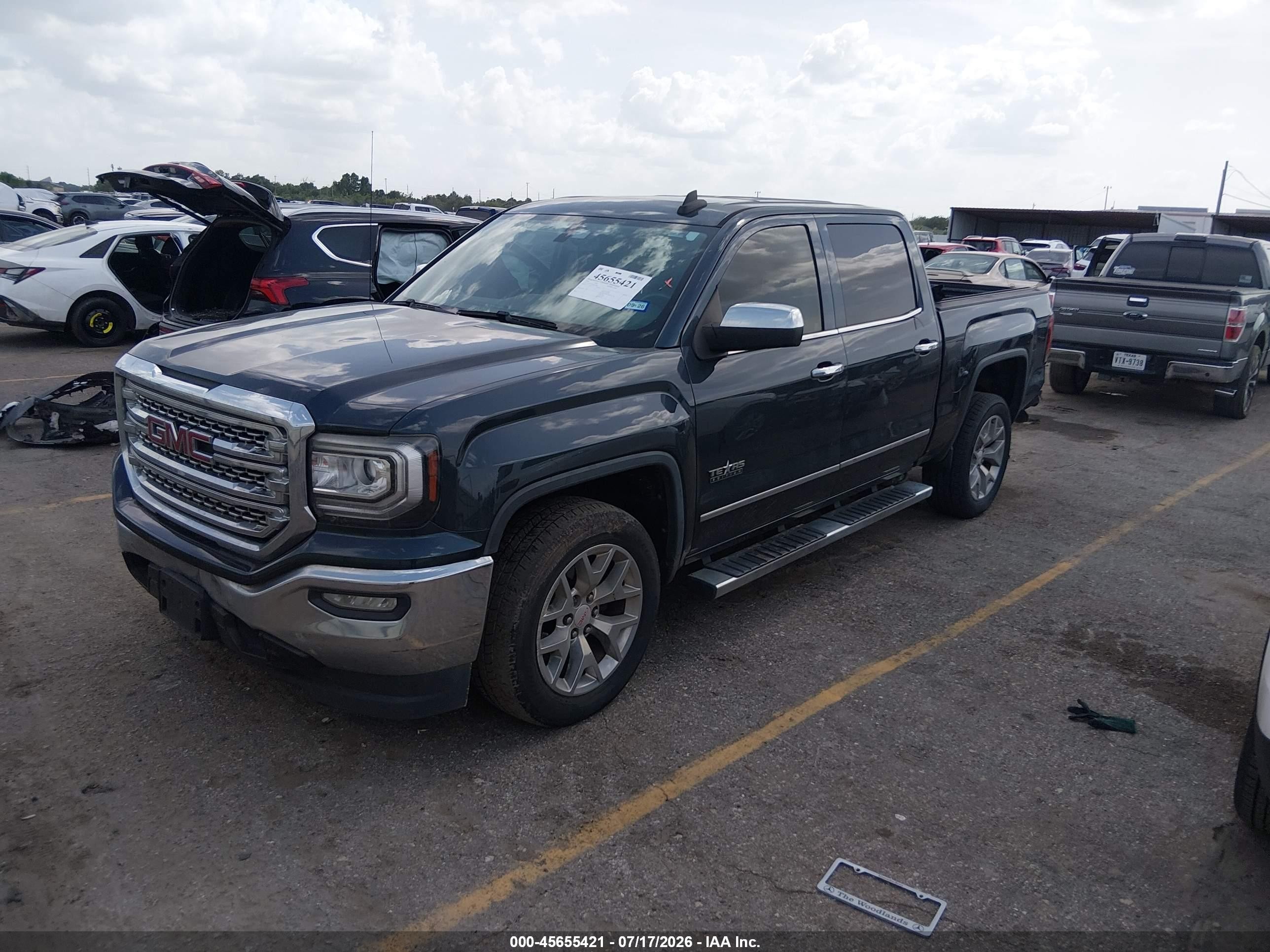 2018 Gmc Sierra 1500 Slt Blue vin: 3GTP1NEC8JG136689