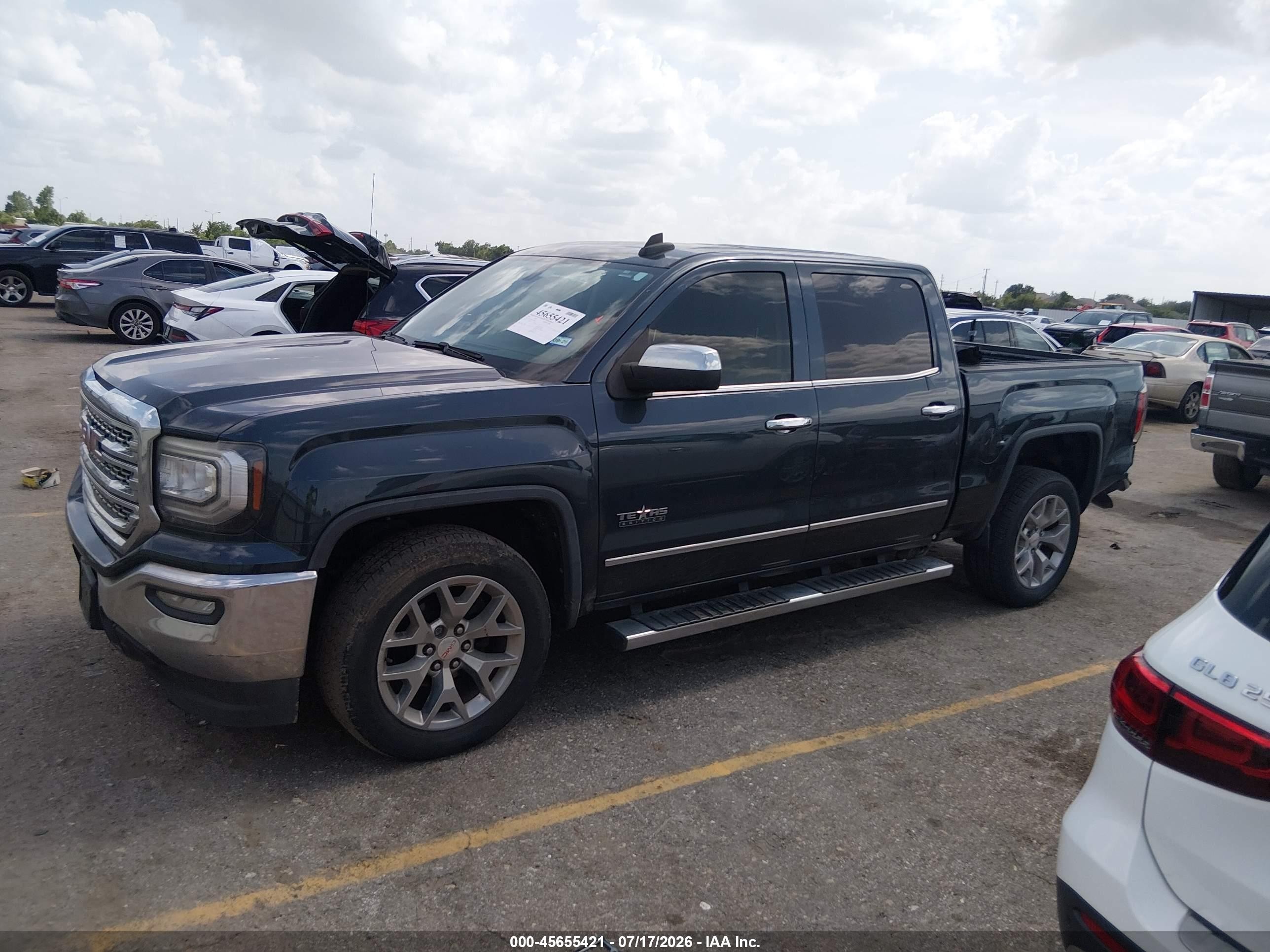 2018 Gmc Sierra 1500 Slt Blue vin: 3GTP1NEC8JG136689