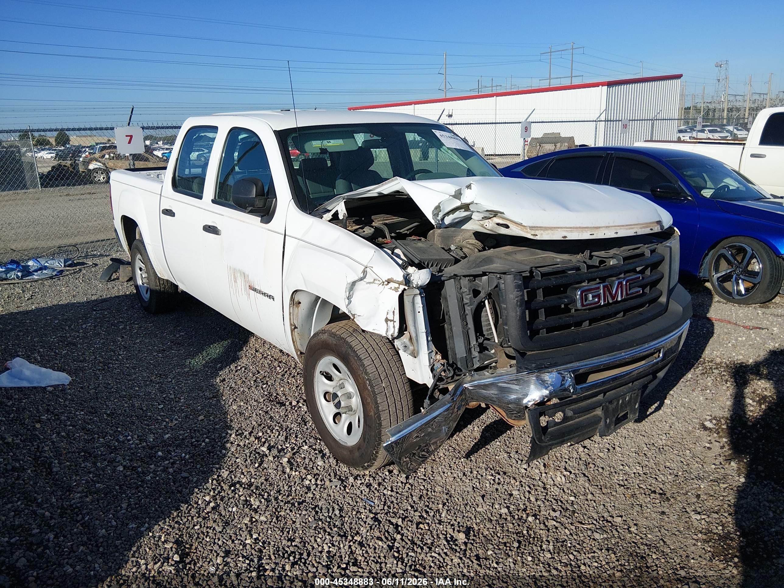 2011 Gmc Sierra 1500 Work Truck White vin: 3GTP1TEA5BG389618