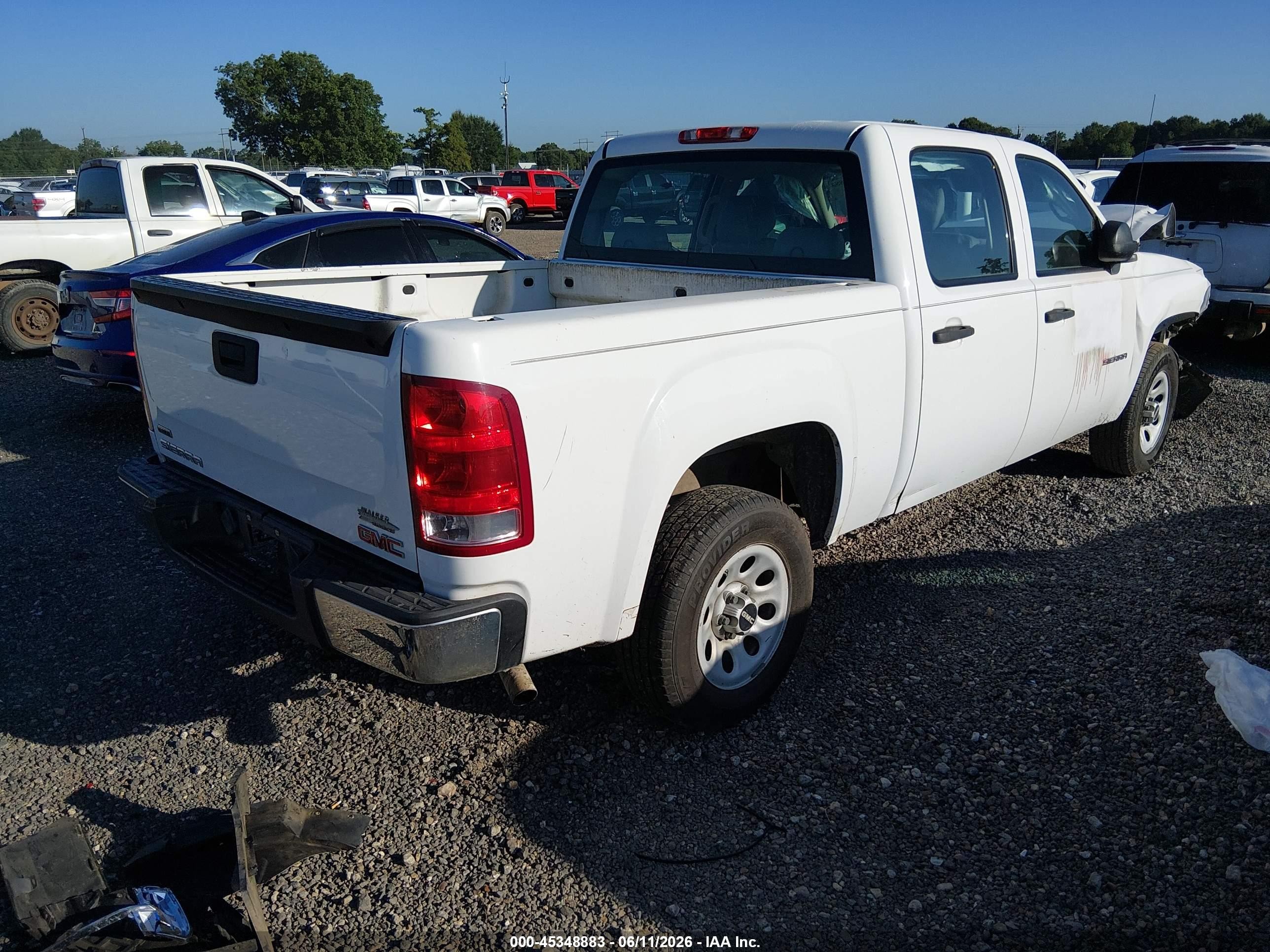 2011 Gmc Sierra 1500 Work Truck White vin: 3GTP1TEA5BG389618