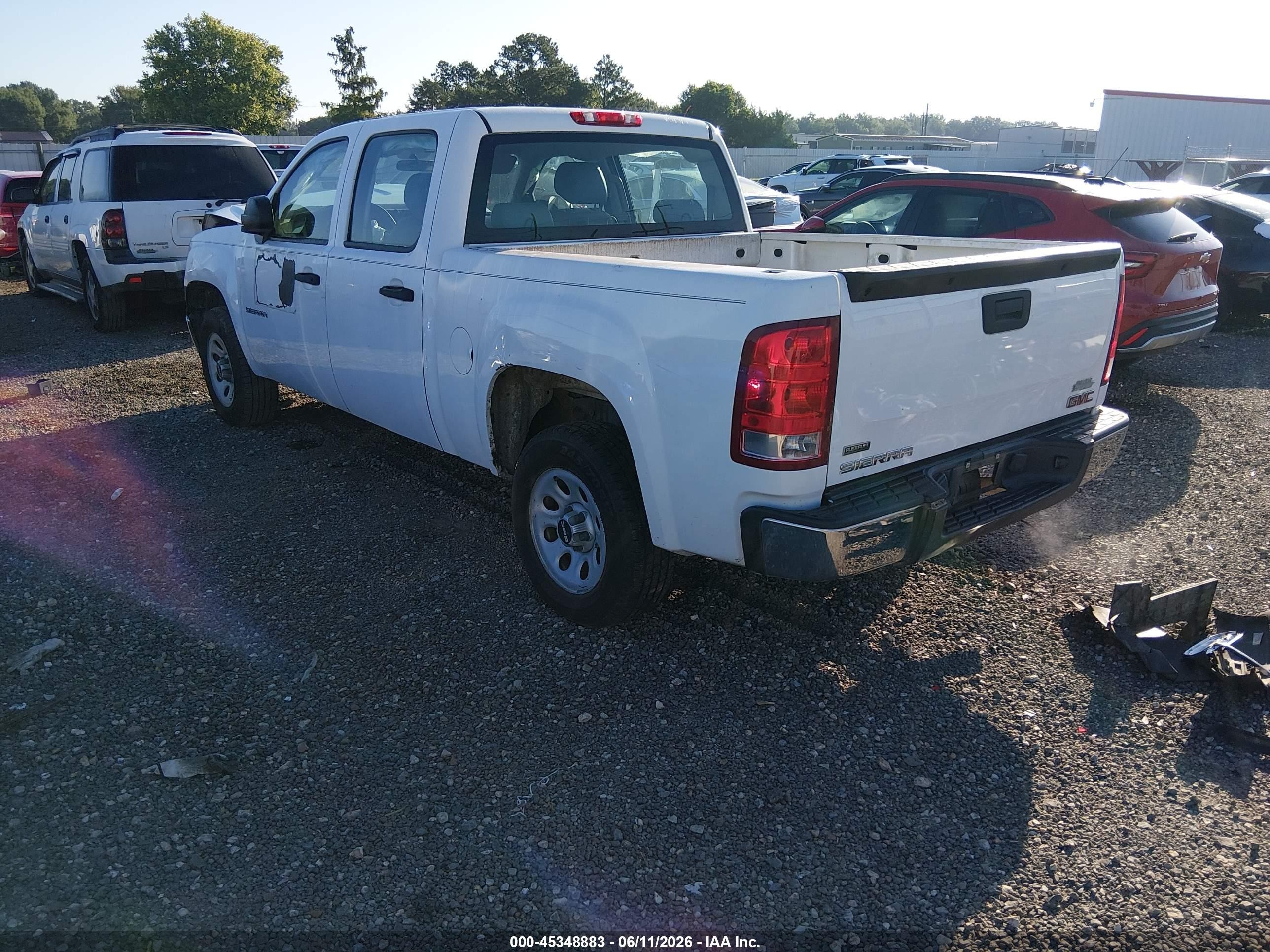 2011 Gmc Sierra 1500 Work Truck White vin: 3GTP1TEA5BG389618