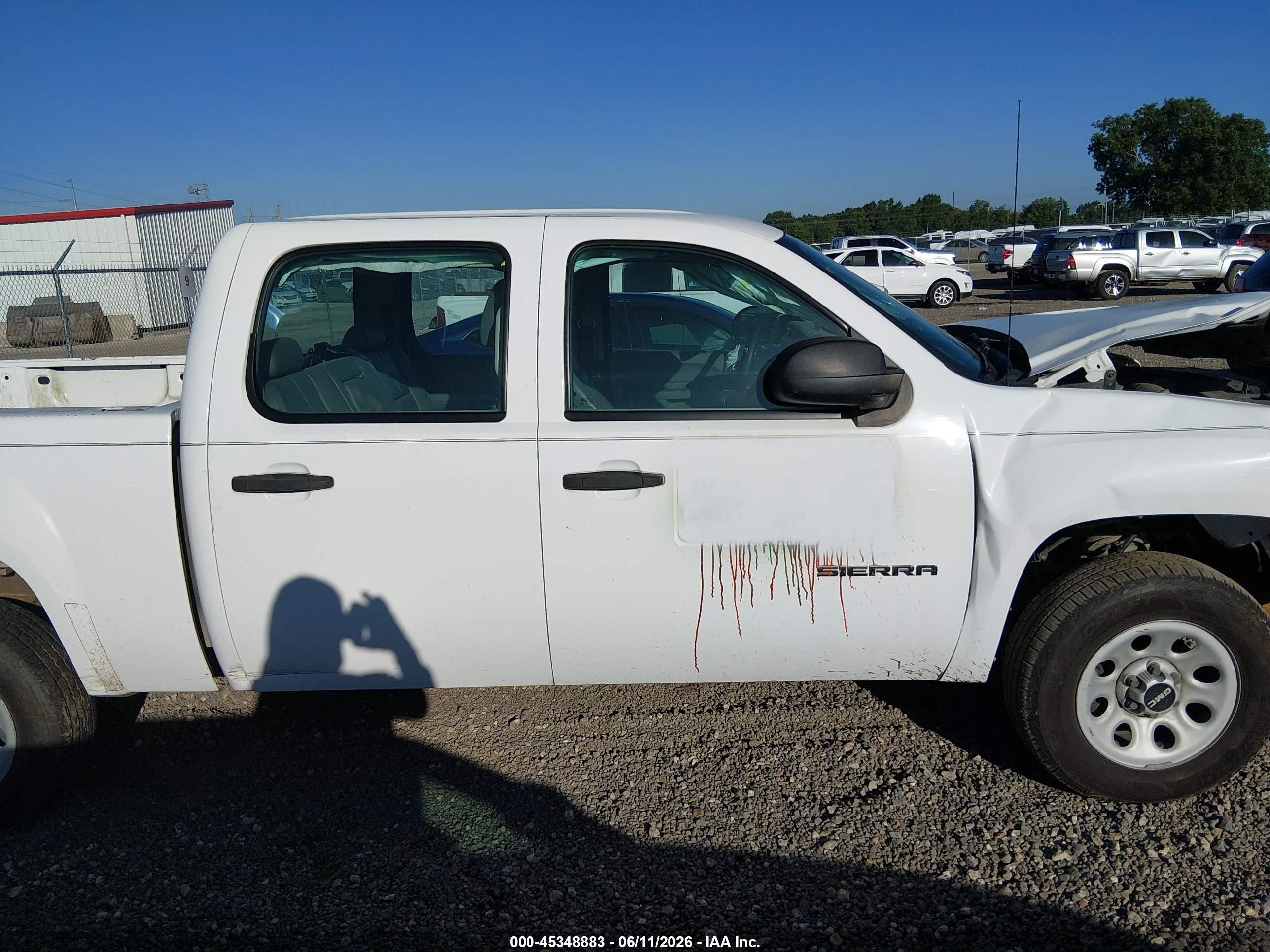 2011 Gmc Sierra 1500 Work Truck White vin: 3GTP1TEA5BG389618