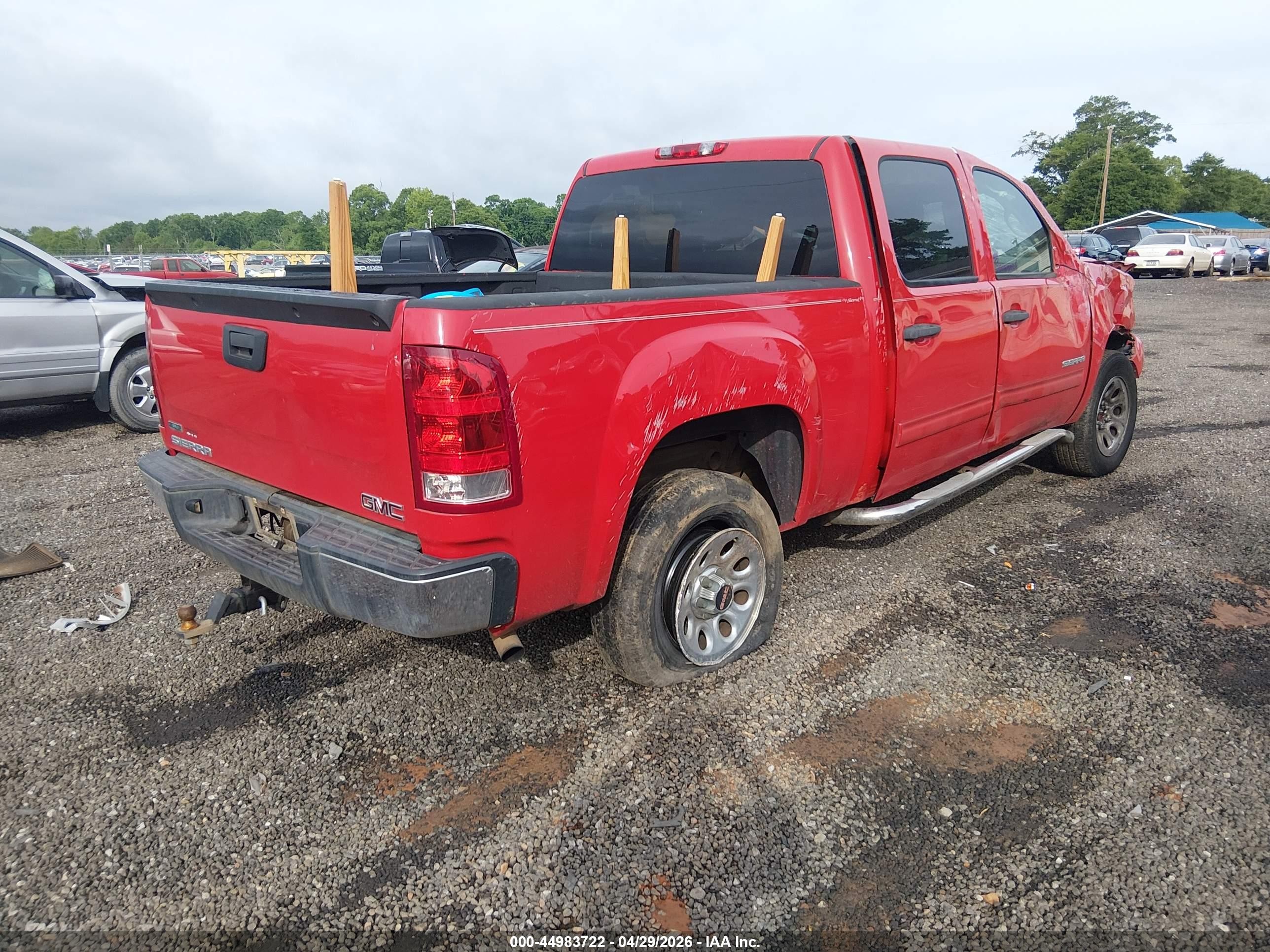 2011 Gmc Sierra 1500 Sl Red vin: 3GTP1UEA9BG245902