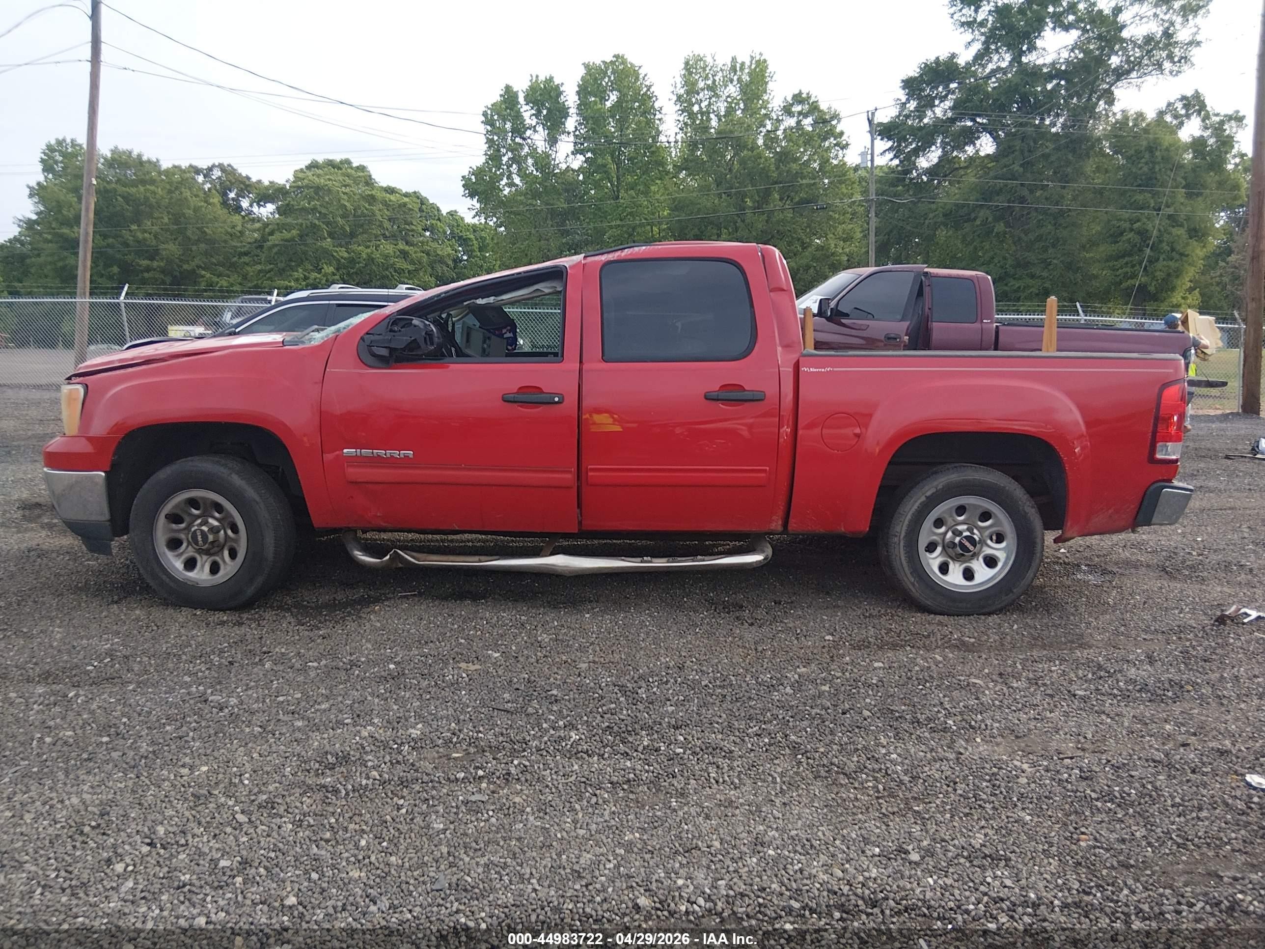 2011 Gmc Sierra 1500 Sl Red vin: 3GTP1UEA9BG245902