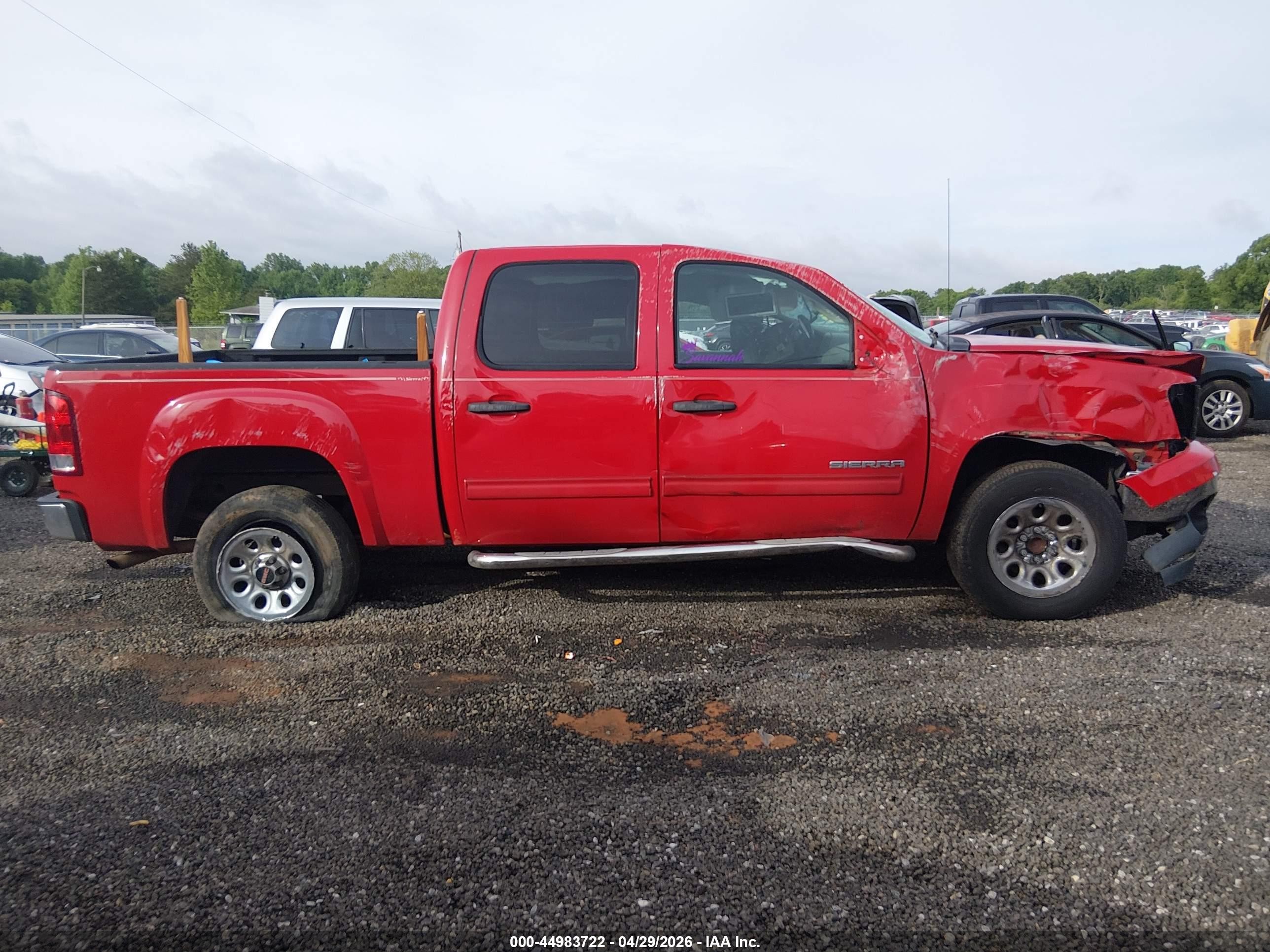 2011 Gmc Sierra 1500 Sl Red vin: 3GTP1UEA9BG245902