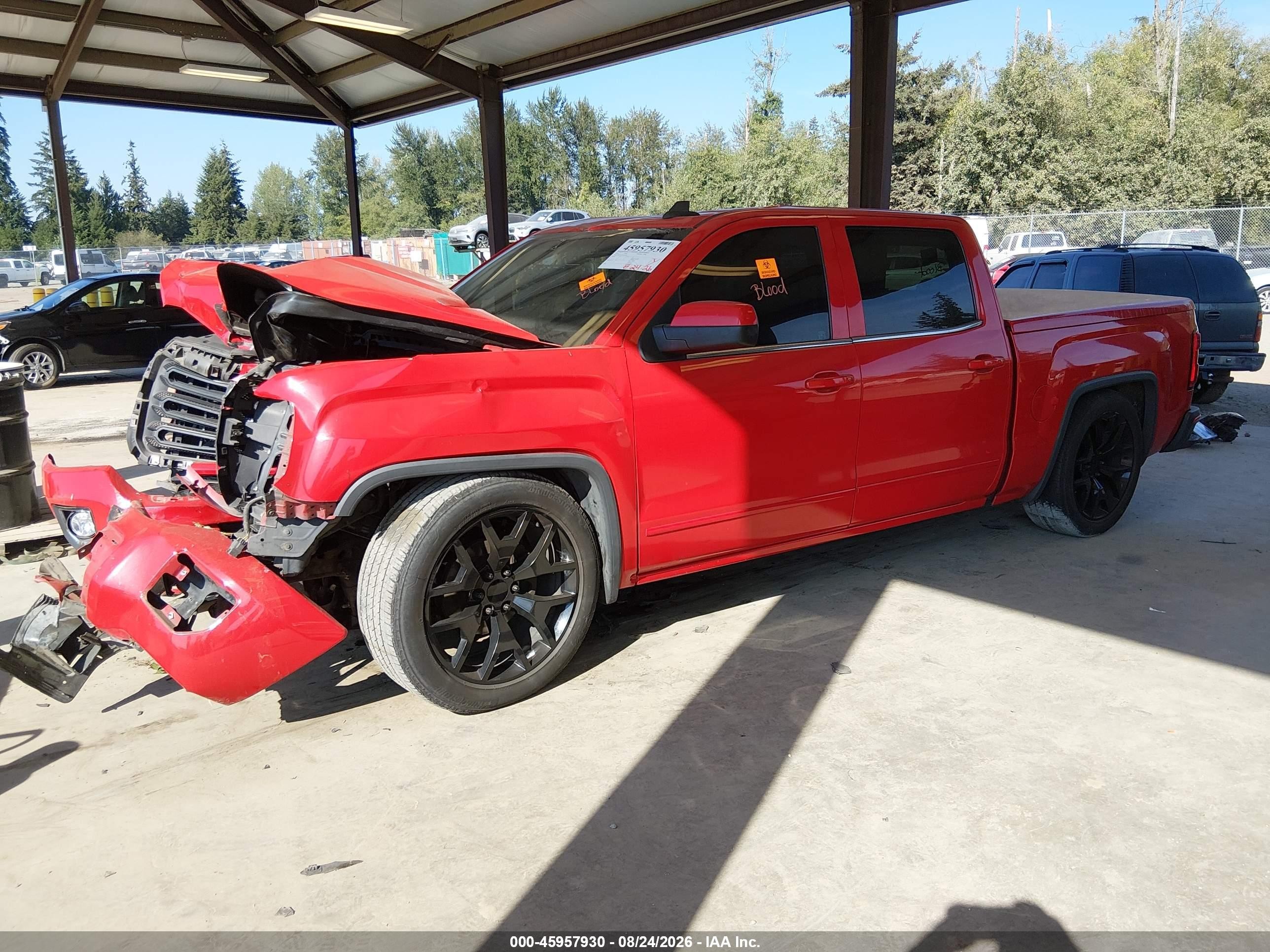 2015 Gmc Sierra 1500 Sle Красный vin: 3GTP1UEC0FG225495