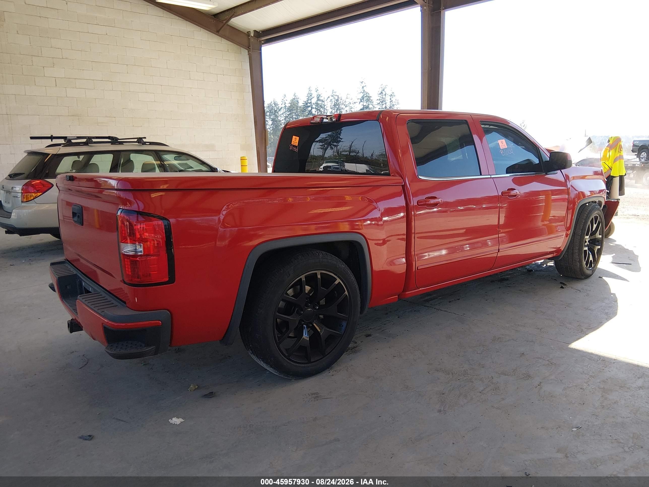 2015 Gmc Sierra 1500 Sle Красный vin: 3GTP1UEC0FG225495