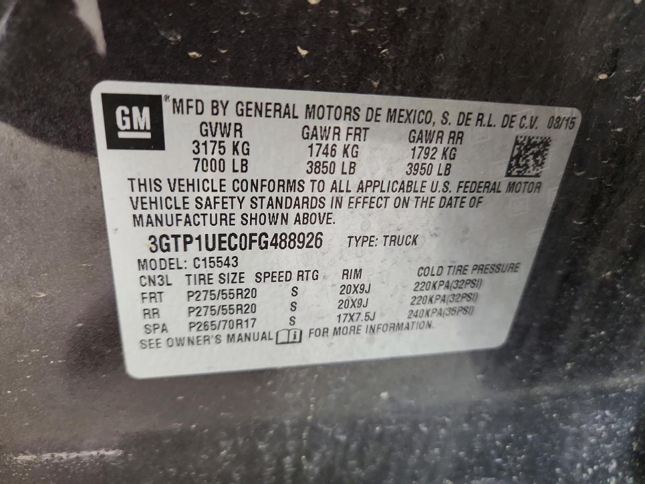 2015 Gmc Sierra C1500 Sle Brown vin: 3GTP1UEC0FG488926