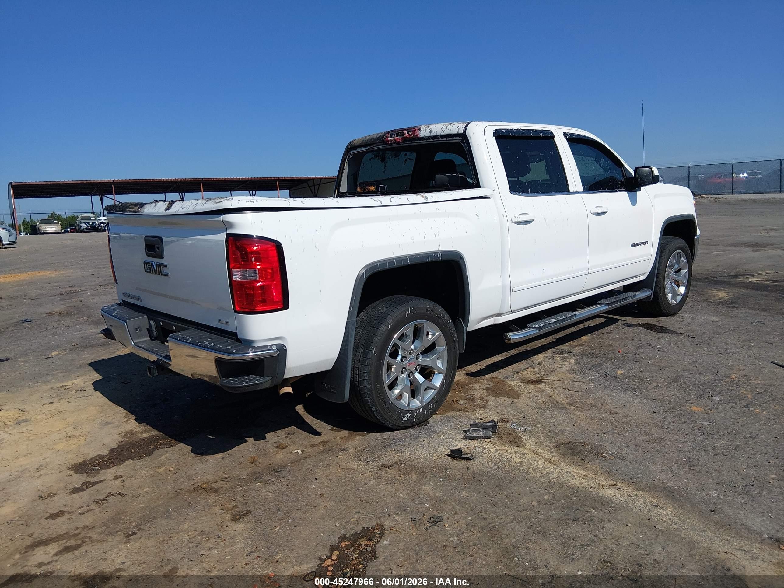 2014 Gmc Sierra 1500 Sle White vin: 3GTP1UEC1EG421279