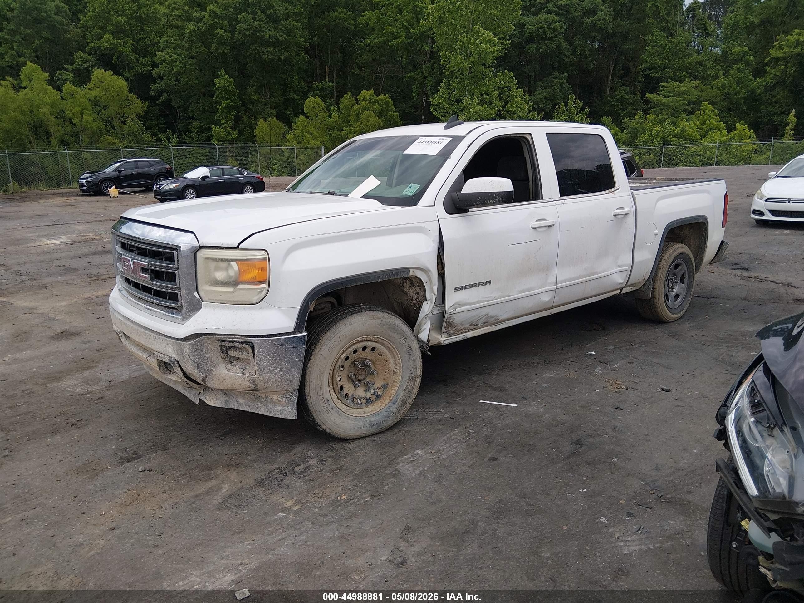 2015 Gmc Sierra 1500 Sle White vin: 3GTP1UEC1FG428122