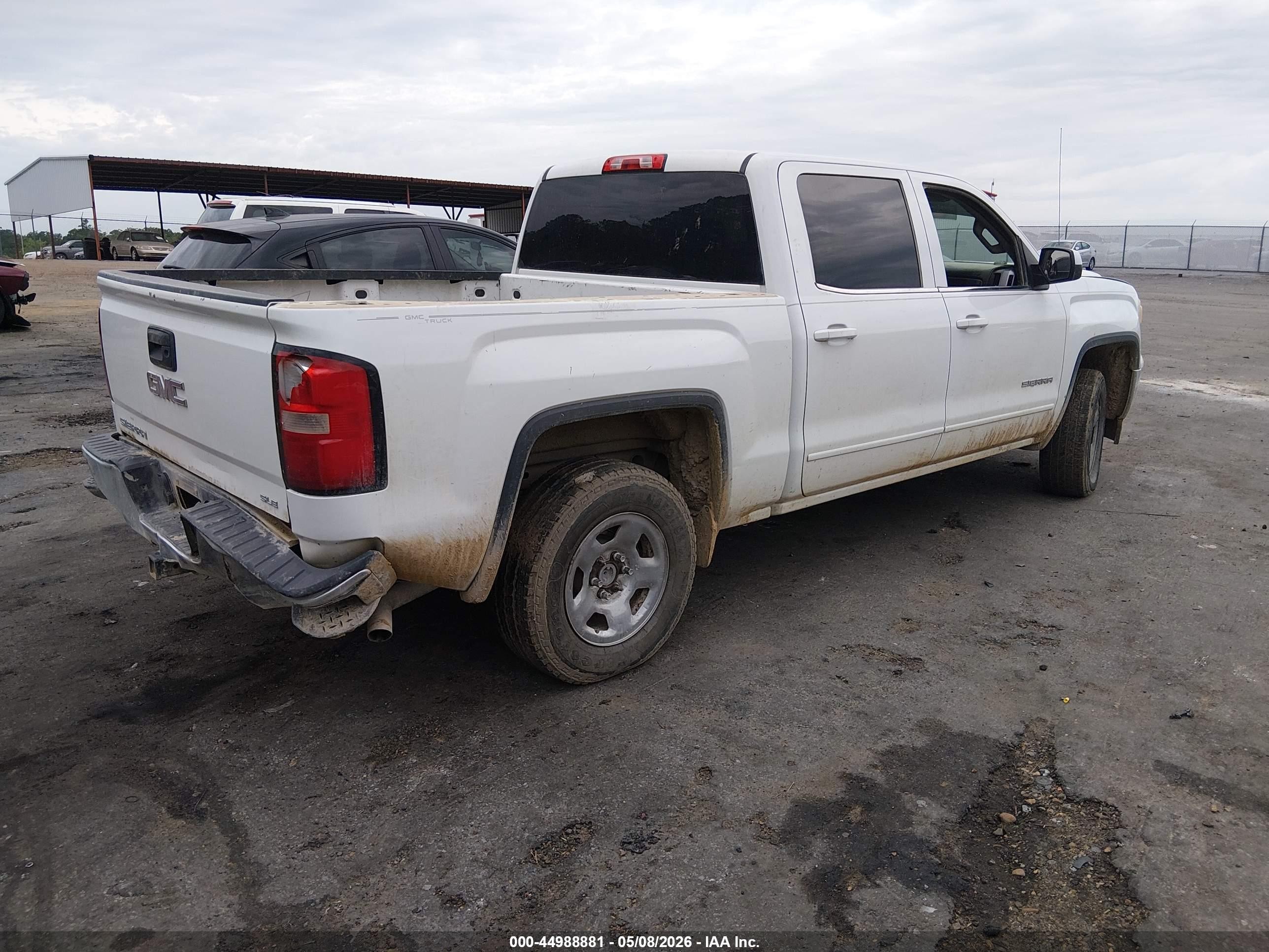 2015 Gmc Sierra 1500 Sle White vin: 3GTP1UEC1FG428122
